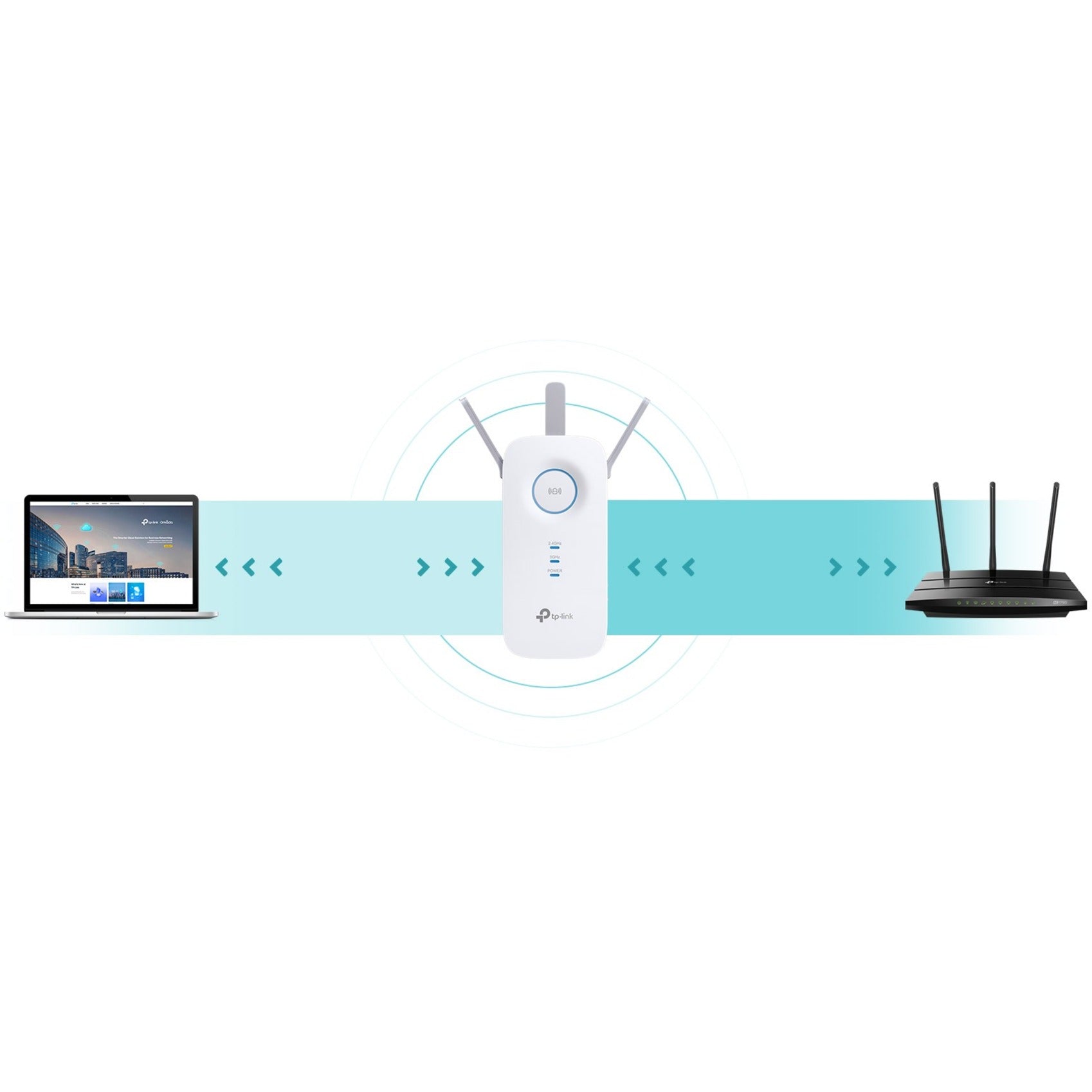 TP-Link RE550 - IEEE 802.11ac 1.86 Gbit/s Wireless Range Extender (RE550) Alternate-Image2 image