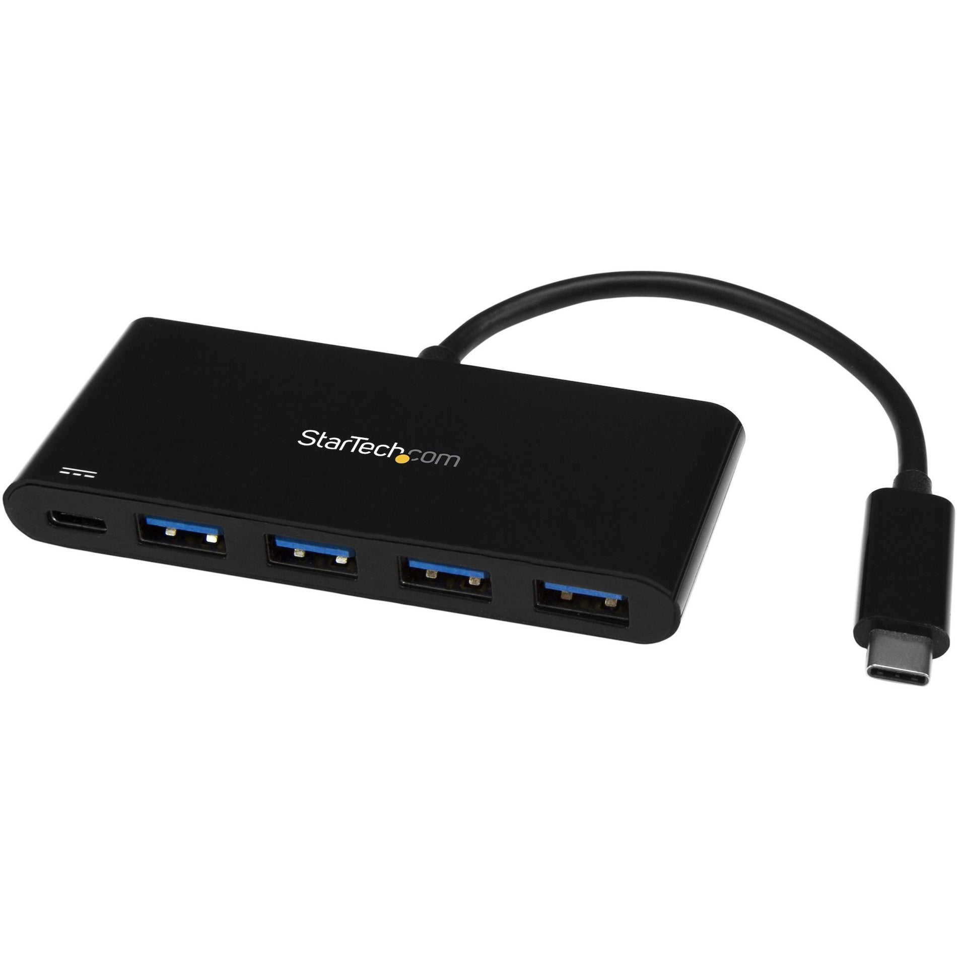 StarTech.com HB30C4AFPD 4-Port USB-C Hub with Power Delivery - USB-C to 4x USB-A - USB 3.0 Hub, Expand Your USB Connectivity