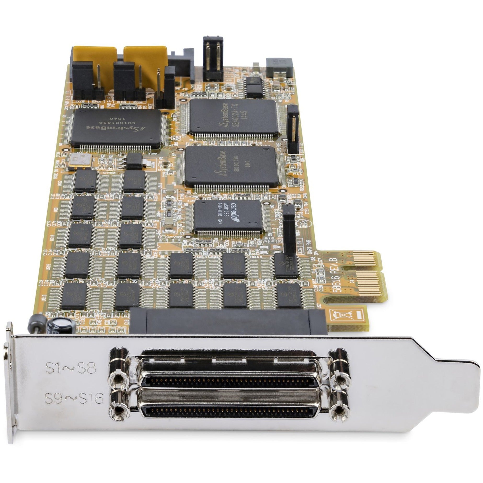 StarTech.com PEX16S550LP 16-Port Low-Profile Serial Card - High-Speed PCIe Serial Card with 16 DB9 RS232 Ports