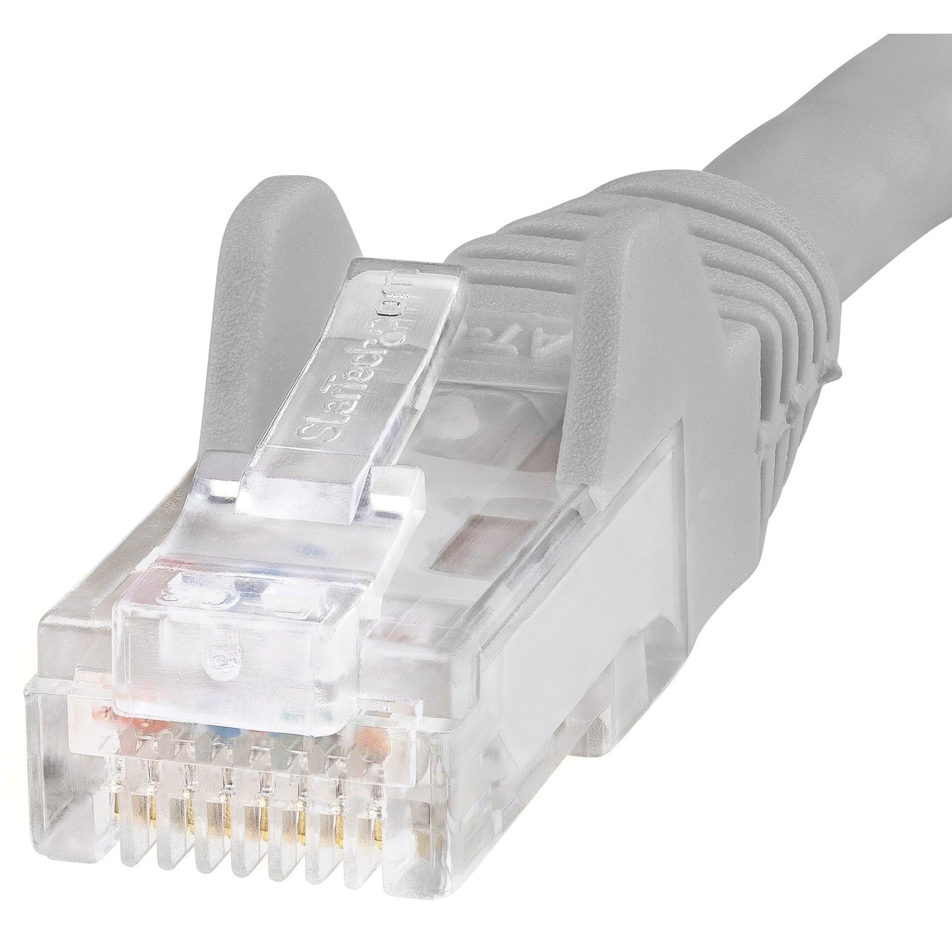 StarTech.com N6PATCH1GR Cat.6 Patch Network Cable, 1 ft Gray Ethernet Cable, Snagless RJ45 Connectors