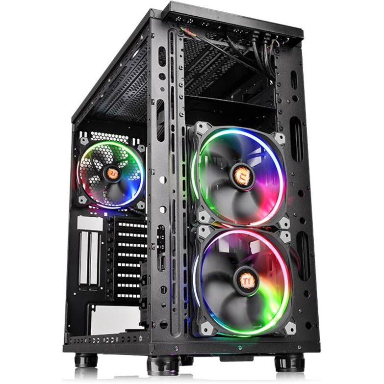 Thermaltake CA-1H8-00M1WN-01 View 31 Tempered Glass RGB Edition Mid Tower Chassis, 140mm Riing RGB LCS