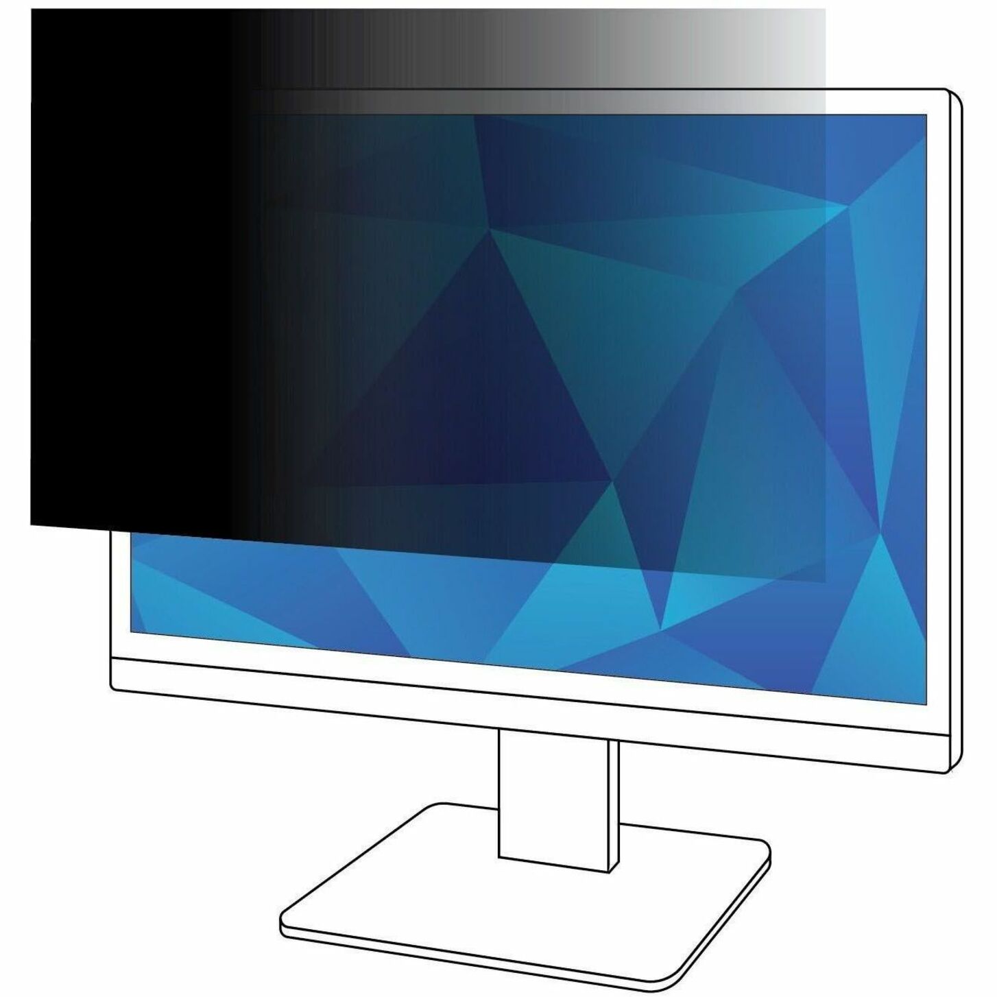 3M PF190C4B Privacy Filter Black Matte, Easy to Apply, Easy Clean, Limited Viewing Angle, 19" Monitor