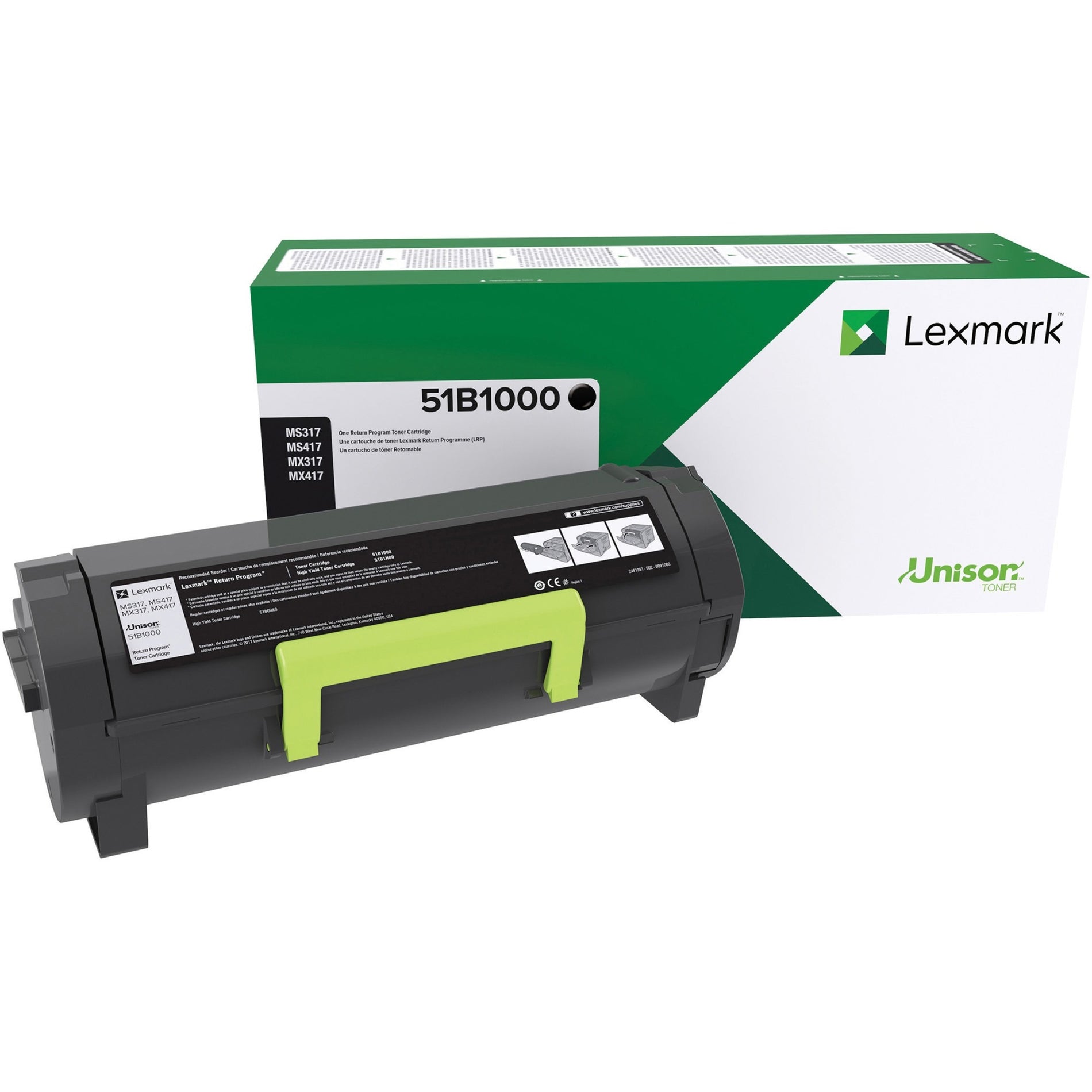 Lexmark 51B1000 Toner Cartridge, Black - Original Laser Toner for Lexmark Printers