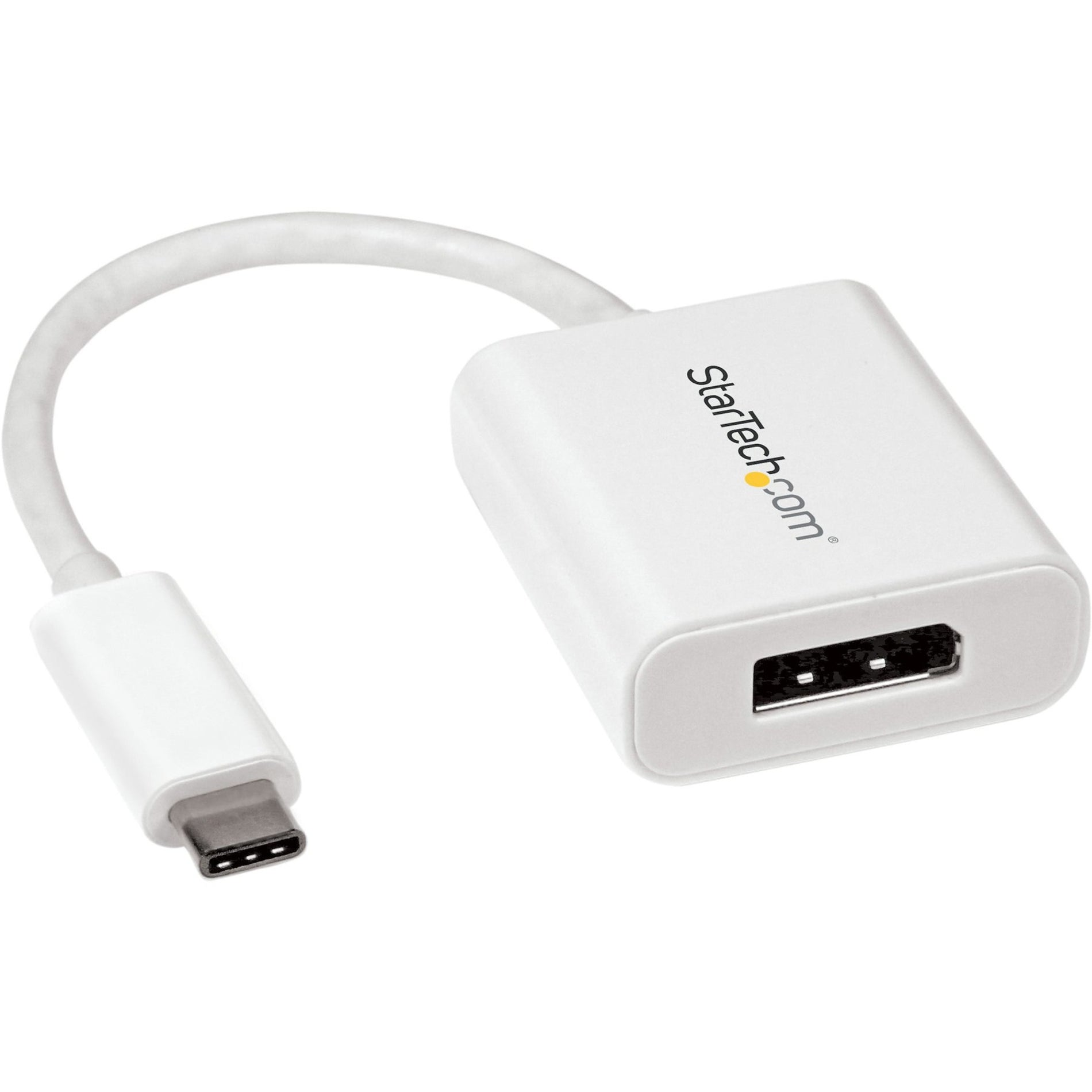 StarTech.com CDP2DPW USB-C to DisplayPort Adapter - 4K 60Hz, White