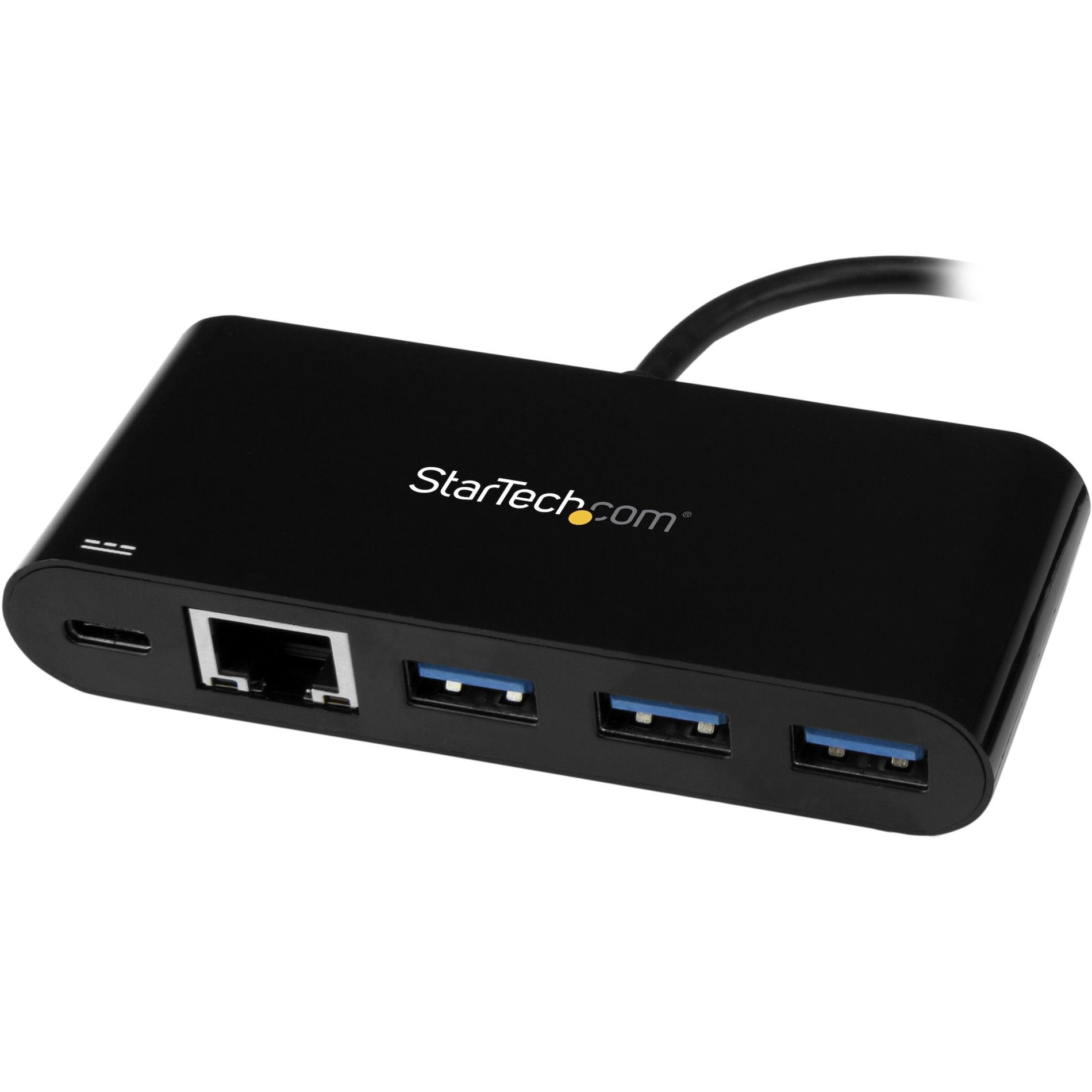 StarTech.com US1GC303APD USB-C to Ethernet Adapter with 3-Port USB 3.0 Hub and Power Delivery, USB-C GbE Network Adapter + USB Hub w/ 3 USB-A Ports