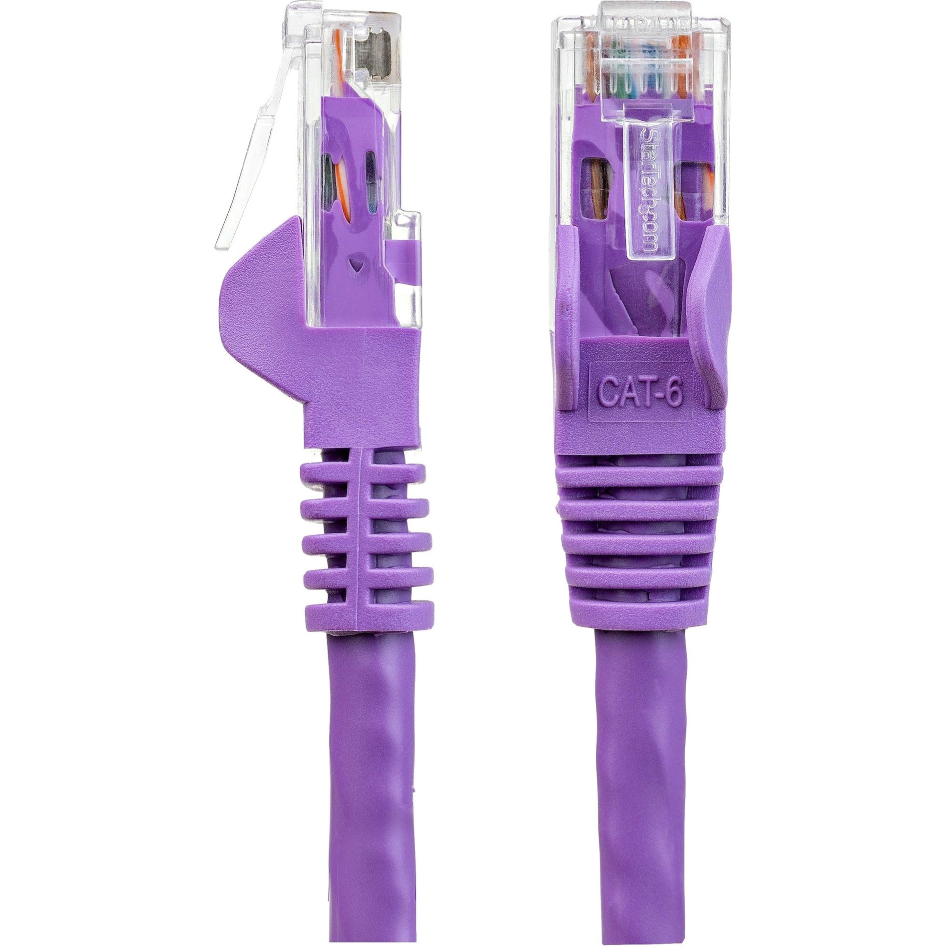 StarTech.com N6PATCH1PL Cat.6 Patch Network Cable, 1ft Purple Ethernet Cable, Snagless RJ45 Connectors