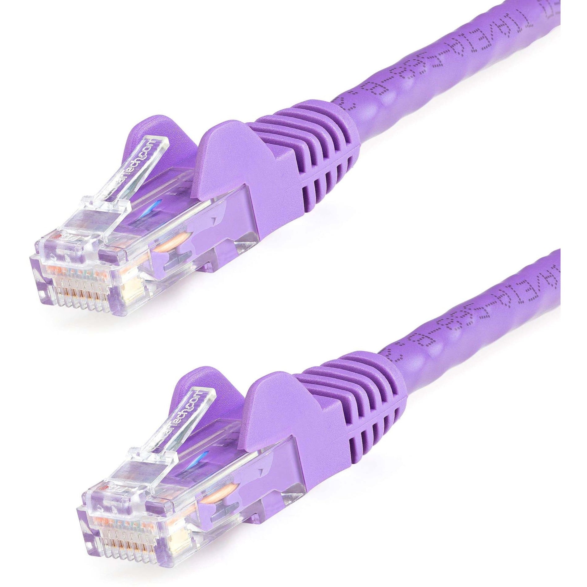 StarTech.com N6PATCH4PL Cat6 Patch Cable, 4ft Purple Ethernet Cable, Snagless RJ45 Connectors