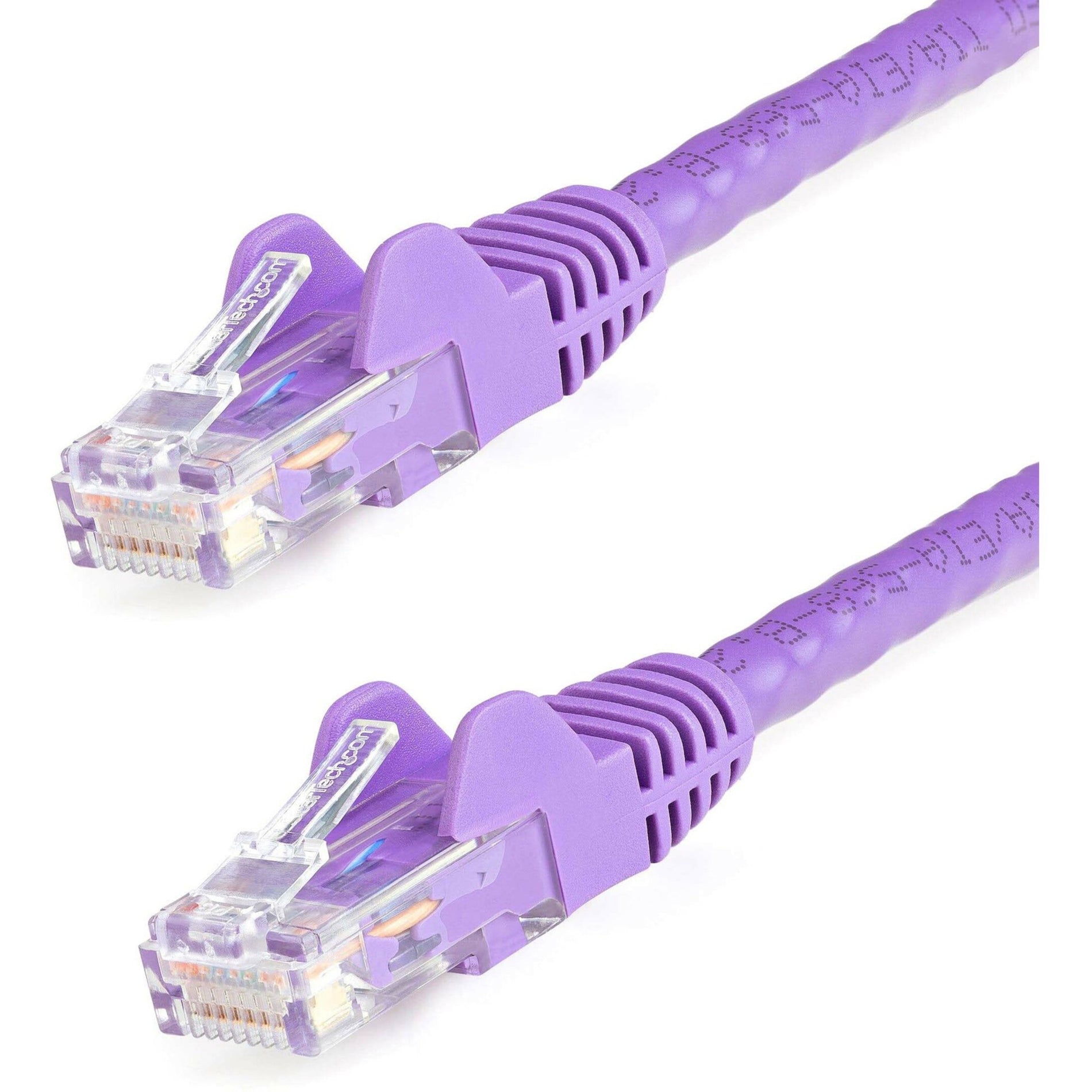 StarTech.com N6PATCH8PL Cat6 Patch Cable, 8 ft Purple Ethernet Cable with Snagless RJ45 Connectors