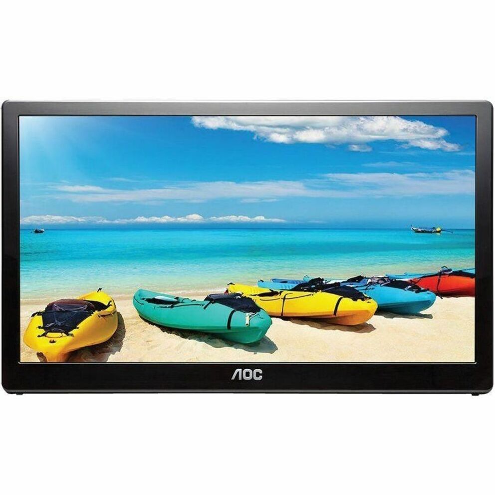 AOC I1659FWUX 15.6 Full HD LCD Monitor, USB Powered, Glossy Piano Black