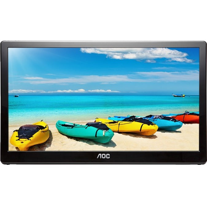 AOC I1659FWUX 15.6" Full HD LCD Monitor, USB Powered, Glossy Piano Black