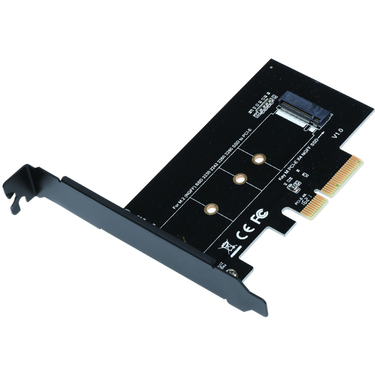 SIIG SC-M20014-S1 M.2 NGFF SSD PCIe Card Adapter, PCIe 3.0 Compliant, Black