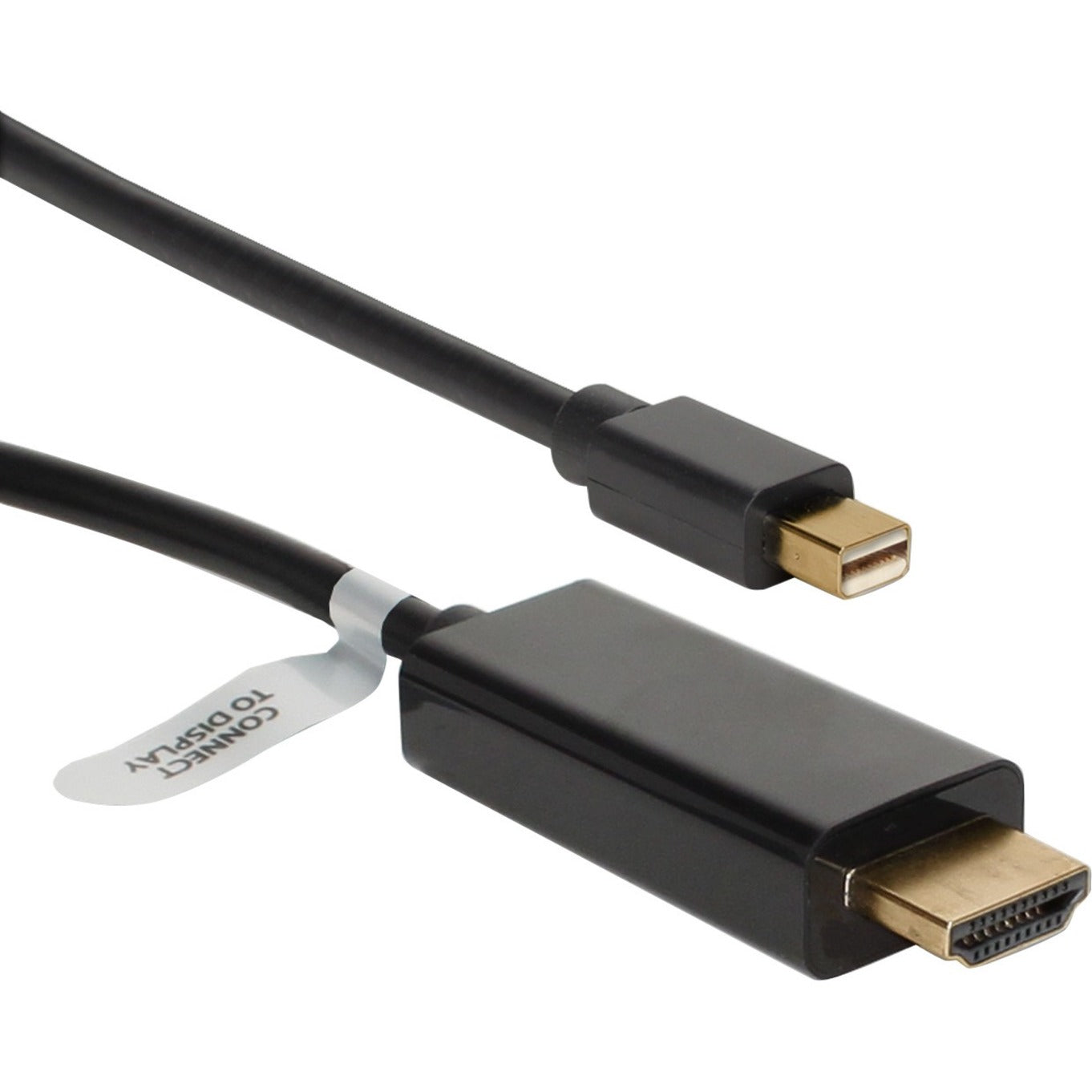 QVS MDPH-06BK 6ft Mini DisplayPort/Thunderbolt to HDMI Cable, Digital Video Black