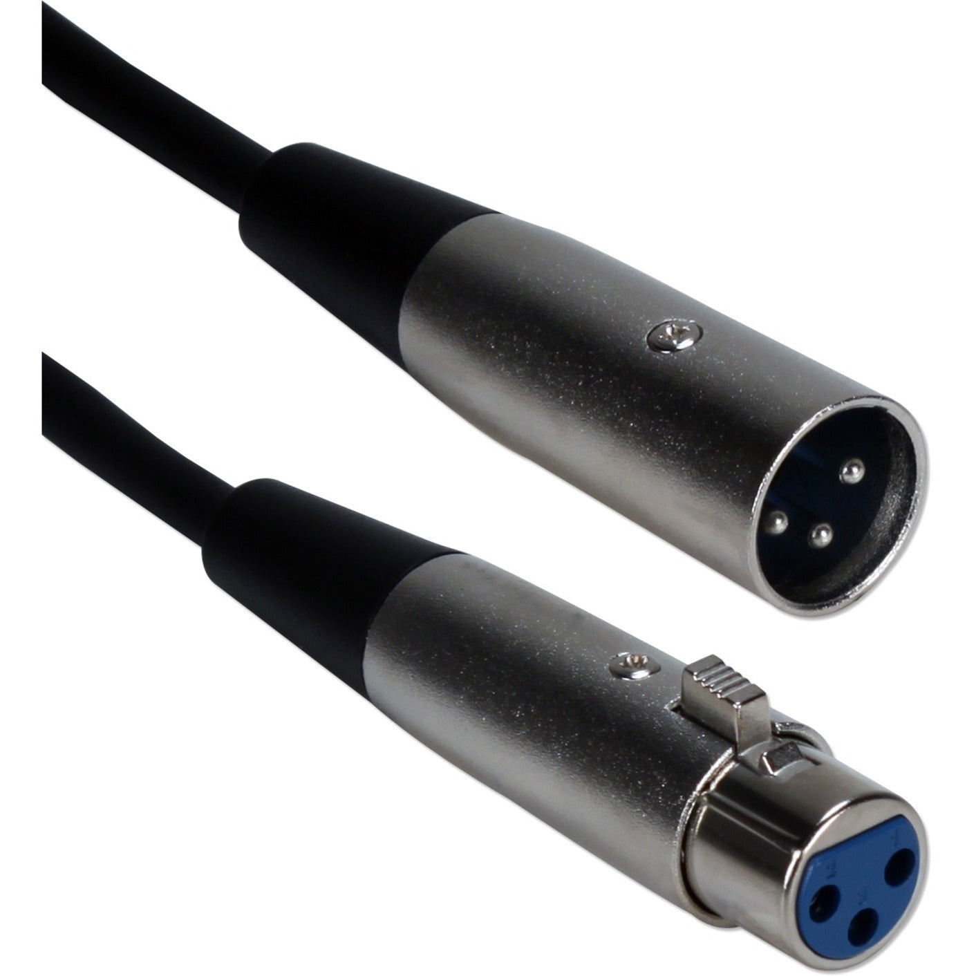QVS XLRMF-25 25ft XLR Male to Female Balanced Audio Cable, Noise Reducing, Heavy Duty, Lockable, Strain Relief, Flexible