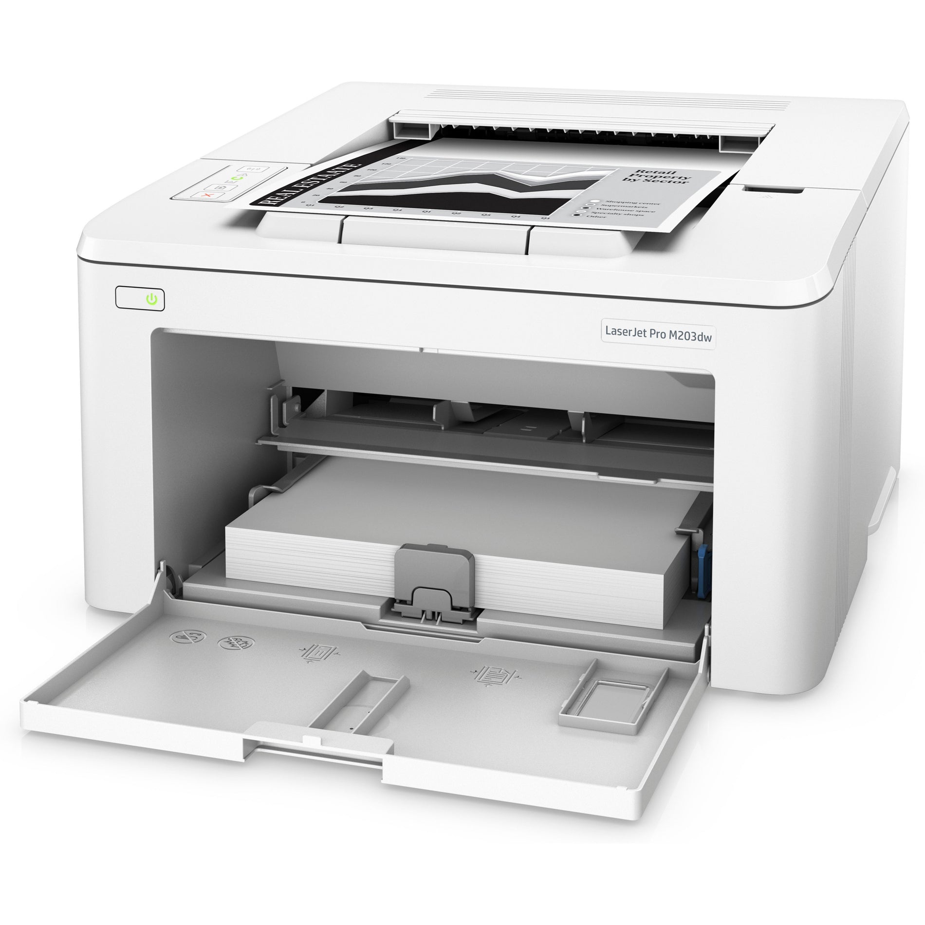 HP G3Q47AR#BGJ LaserJet Pro M203dw Desktop Laser Printer, Refurbished, Monochrome, 28 ppm, Automatic Duplex Printing