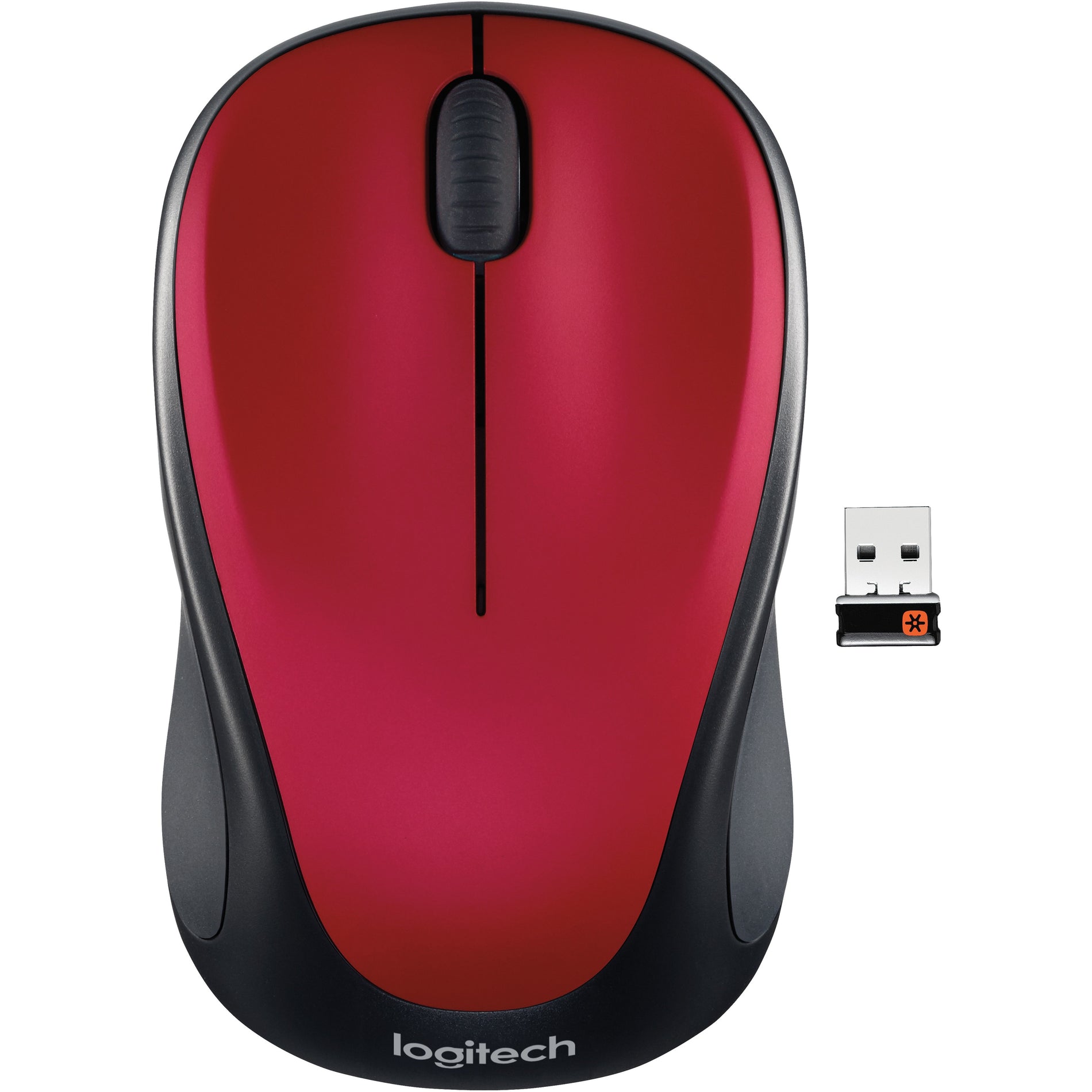 Logitech 910-002893 M317 Mouse, Wireless 2.4 GHz Optical Scroll Wheel, Red