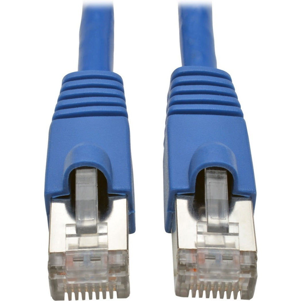 Tripp Lite N262-020-BL Cat.6a STP Patch Network Cable, 20 ft, Blue, 10 Gbit/s Data Transfer Rate, PoE, Stranded, Strain Relief, Flexible, Molded, Booted, Crosstalk Protection, EMI/RF Protection