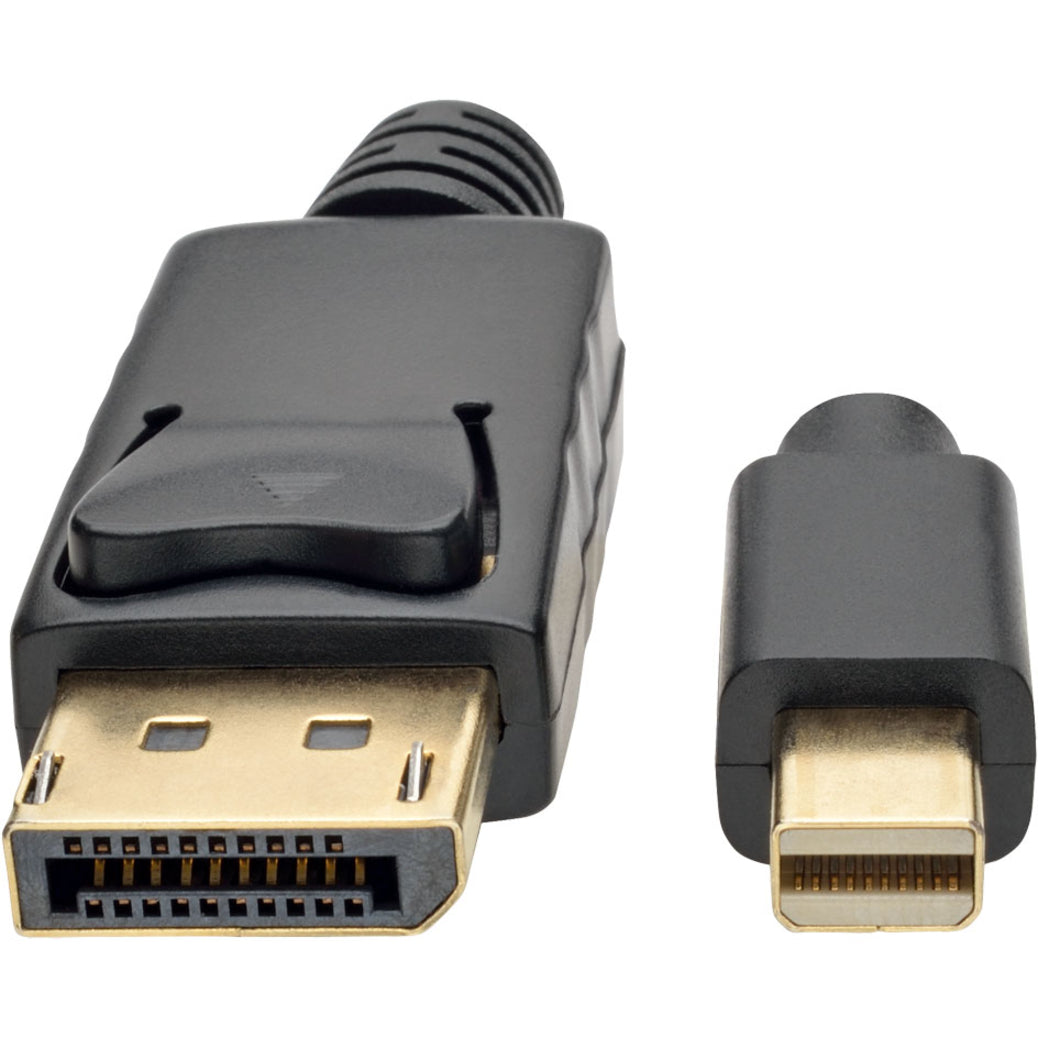 Tripp Lite P583-003-BK DisplayPort/Mini DisplayPort Audio/Video Cable, 3ft. Corrosion Resistant, Strain Relief, Flexible, HDCP 2.2, Bendable, Latching Connector