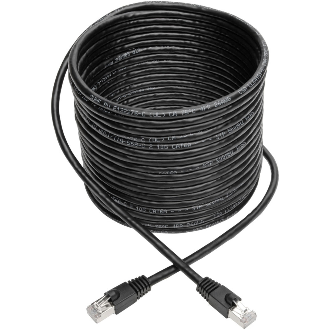 Tripp Lite N262-025-BK Cat.6a STP Patch Network Cable, 25ft, Black