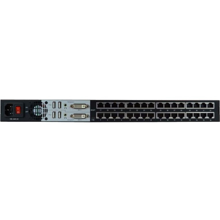 Raritan MCD-232 KVM Switchbox, 32 Computers Supported, 2 Local Users, DVI, USB, Network (RJ-45), 1920 x 1080 Resolution