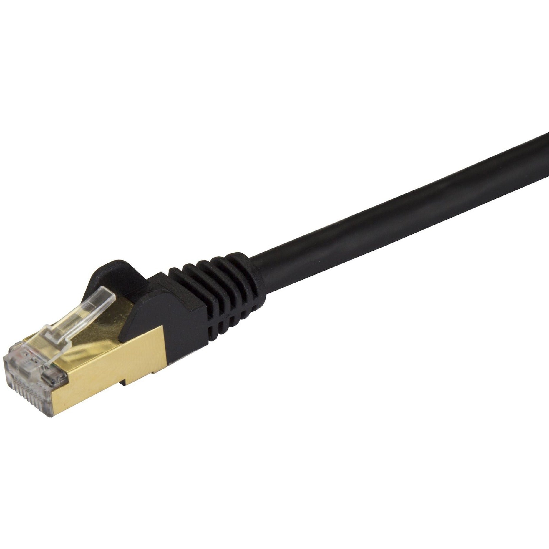 StarTech.com C6ASPAT4BK Cat6a Ethernet Patch Cable - Shielded (STP) - 4 ft., Black, Snagless RJ45 Ethernet Cord