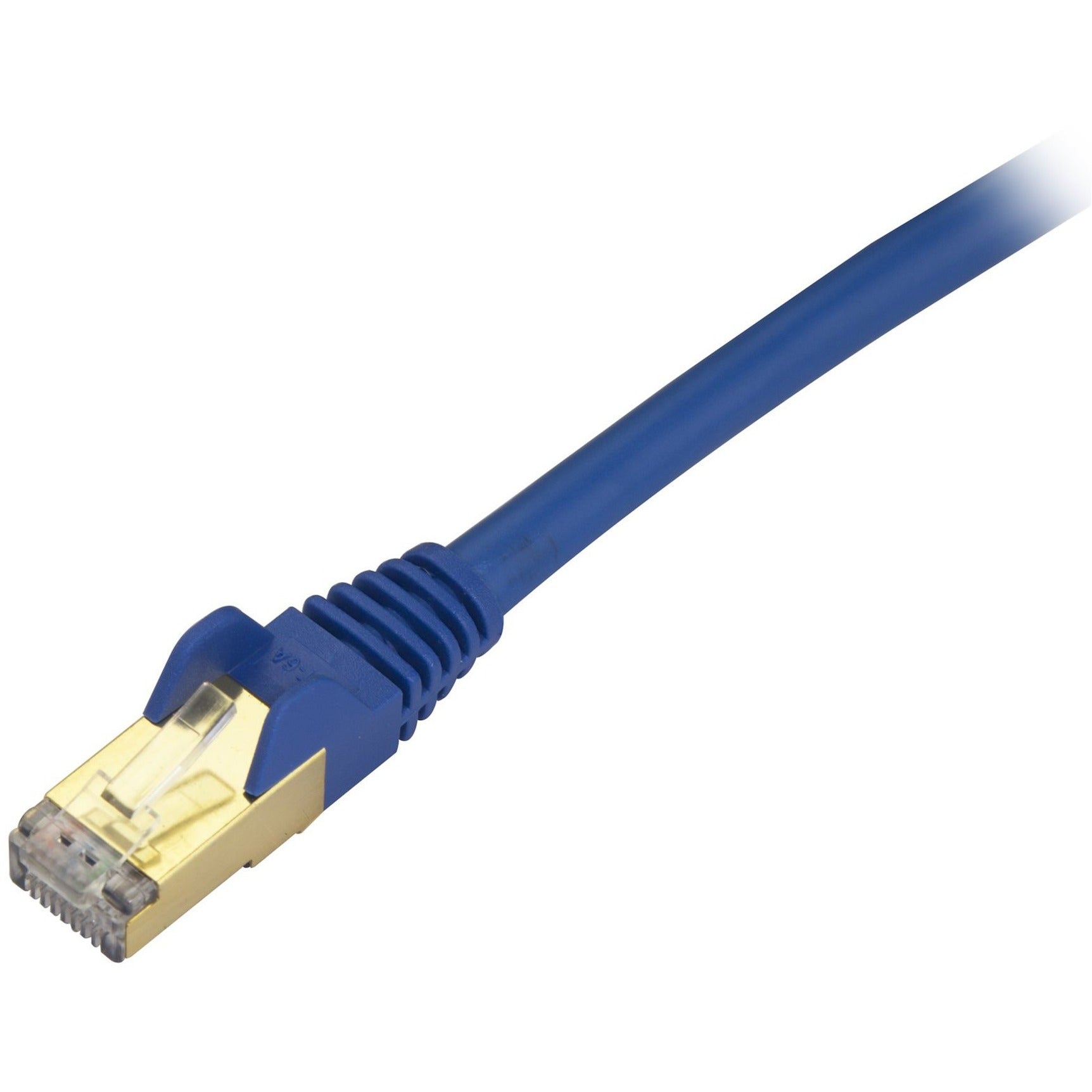 StarTech.com C6ASPAT6BL Cat6a Ethernet Patch Cable - Shielded (STP) - 6 ft., Blue, Snagless RJ45 Ethernet Cord