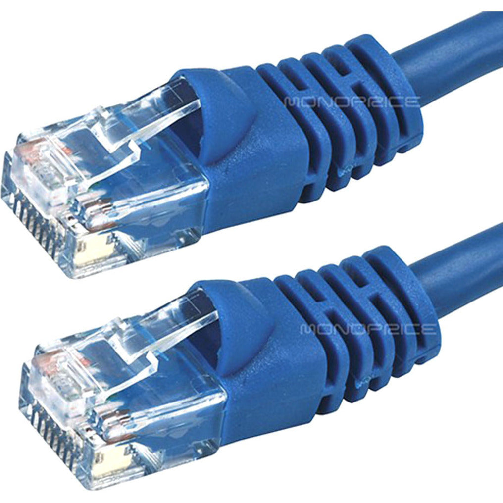 Monoprice 143 Cat5e 24AWG UTP Ethernet Network Patch Cable, 50ft Blue, Snagless Boot