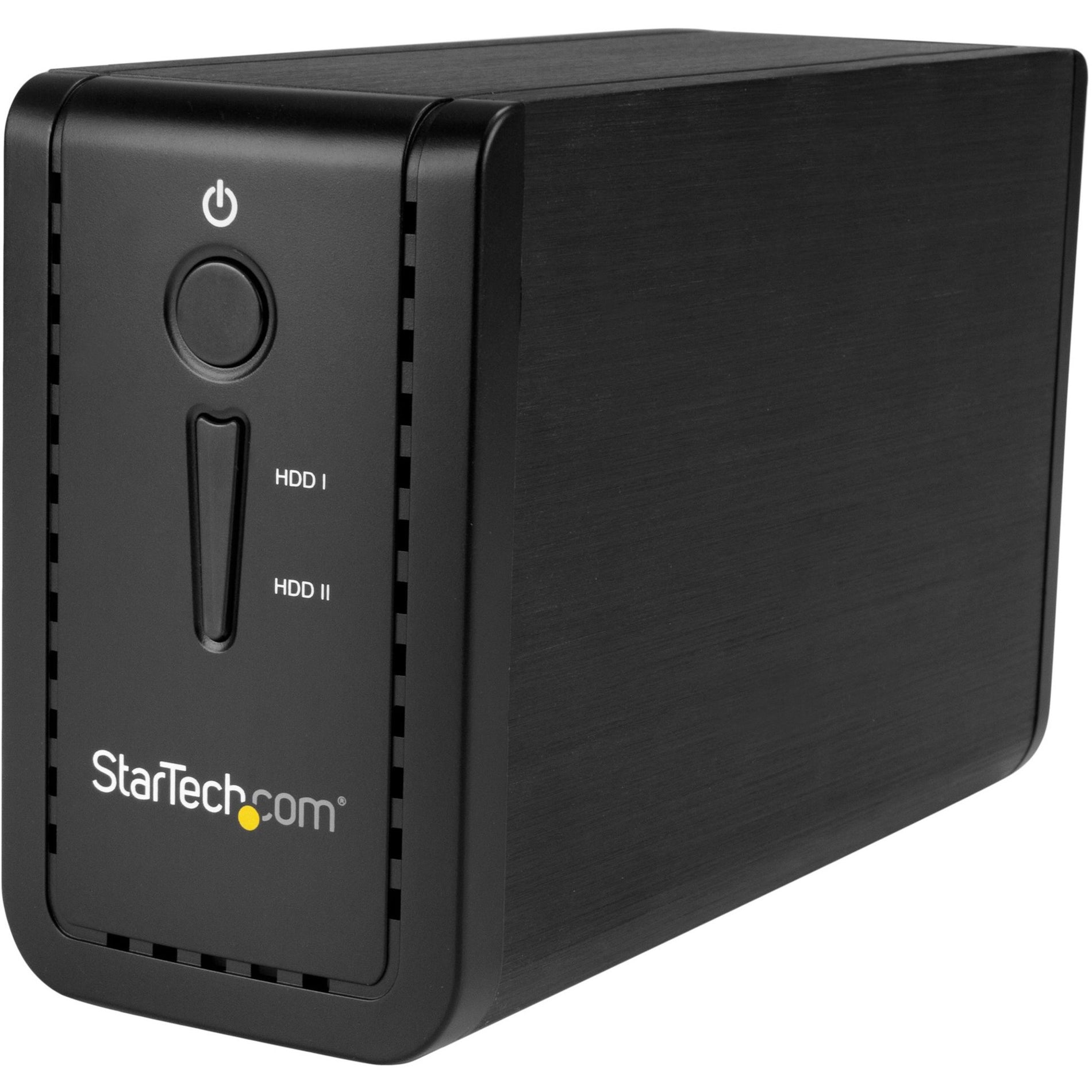 StarTech.com S352BU313R 2-Bay 3.5" HDD Enclosure with RAID - USB 3.1 - SATA (6Gbps) - Dual 3.5" HDD/SSD/SSHD External Drive Enclosure - USB-C and USB-A, High-Speed Data Transfer and Storage Solution