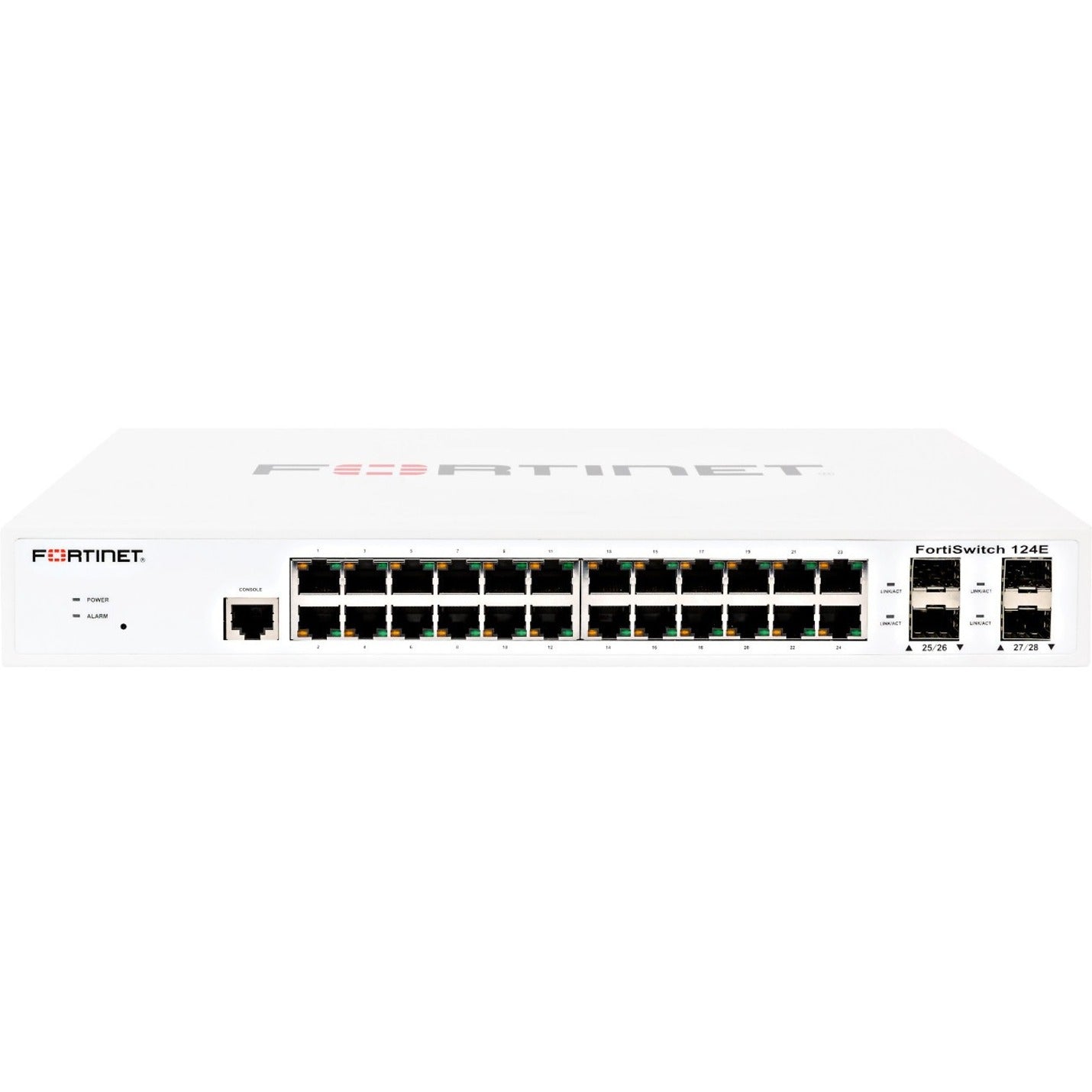 Fortinet FS-124E FortiSwitch Ethernet Switch, 24 Port Gigabit Network, SFP Expansion Slots, RoHS 2 Certified