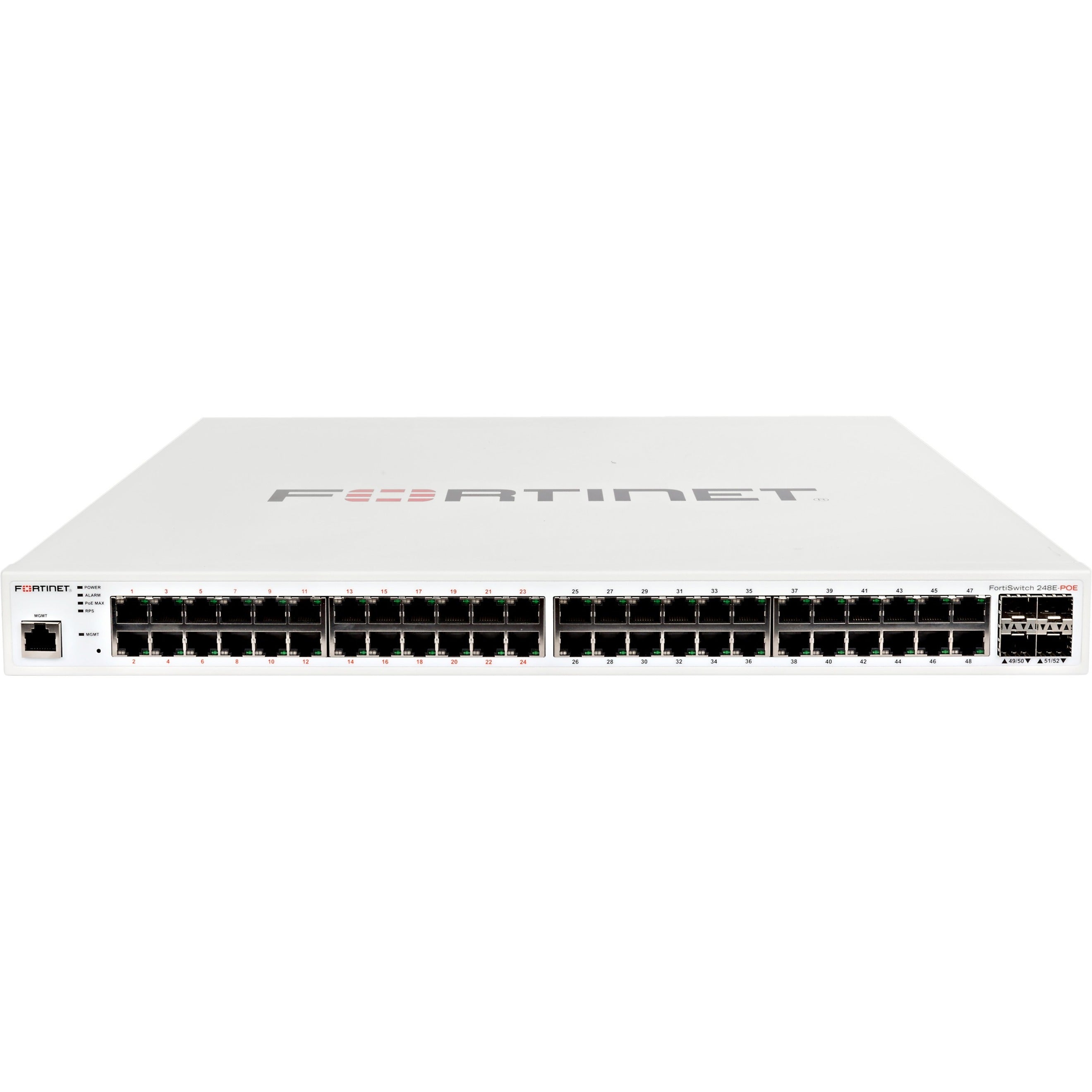 Fortinet FS-248E-POE FortiSwitch Ethernet Switch, 48 Port Gigabit Ethernet with PoE