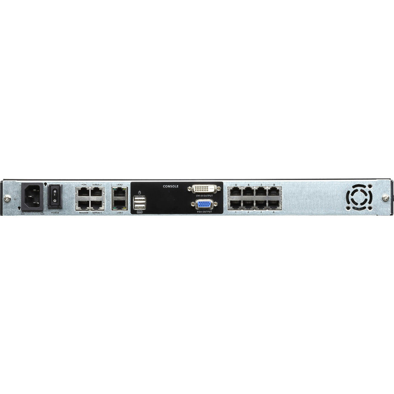 ATEN KL1108VN Cat 5 Dual Rail LCD KVM Over IP Switch With a Rack Mount Kit, 8-port 19inch FHD Remote and Local User