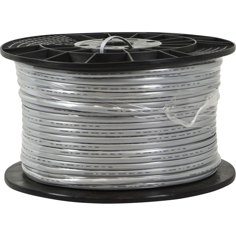 Monoprice 956 Cat 3 - 3 Pair -UL - Stranded Pure Bare Copper - Silver Jacket - 1000ft Bulk, Network Cable