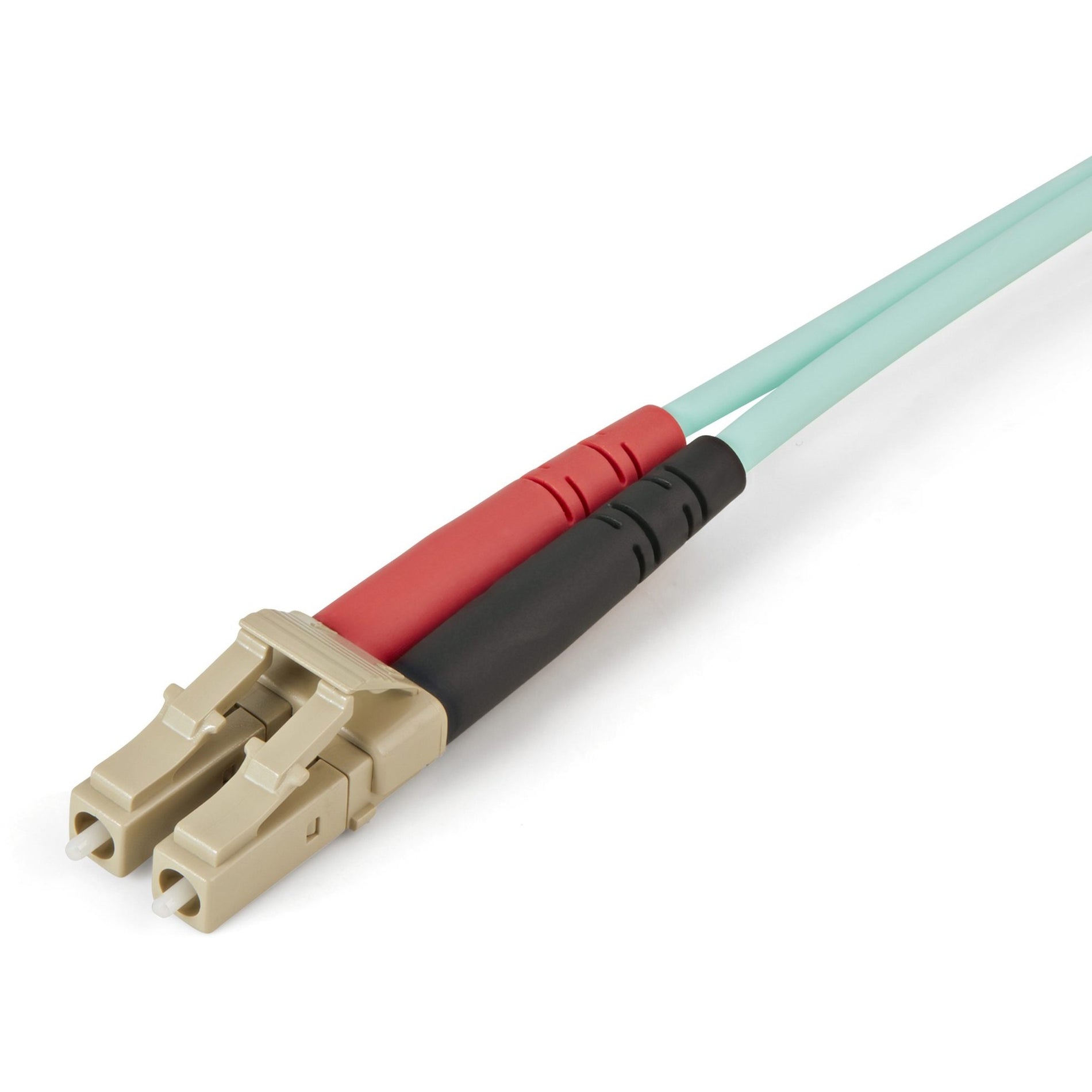 StarTech.com 450FBLCLC1 Fiber Optic Duplex Patch Network Cable, 1m / 3 ft, 100 Gb, 50/125, OM4 Fiber, LC to LC Fiber Patch Cable