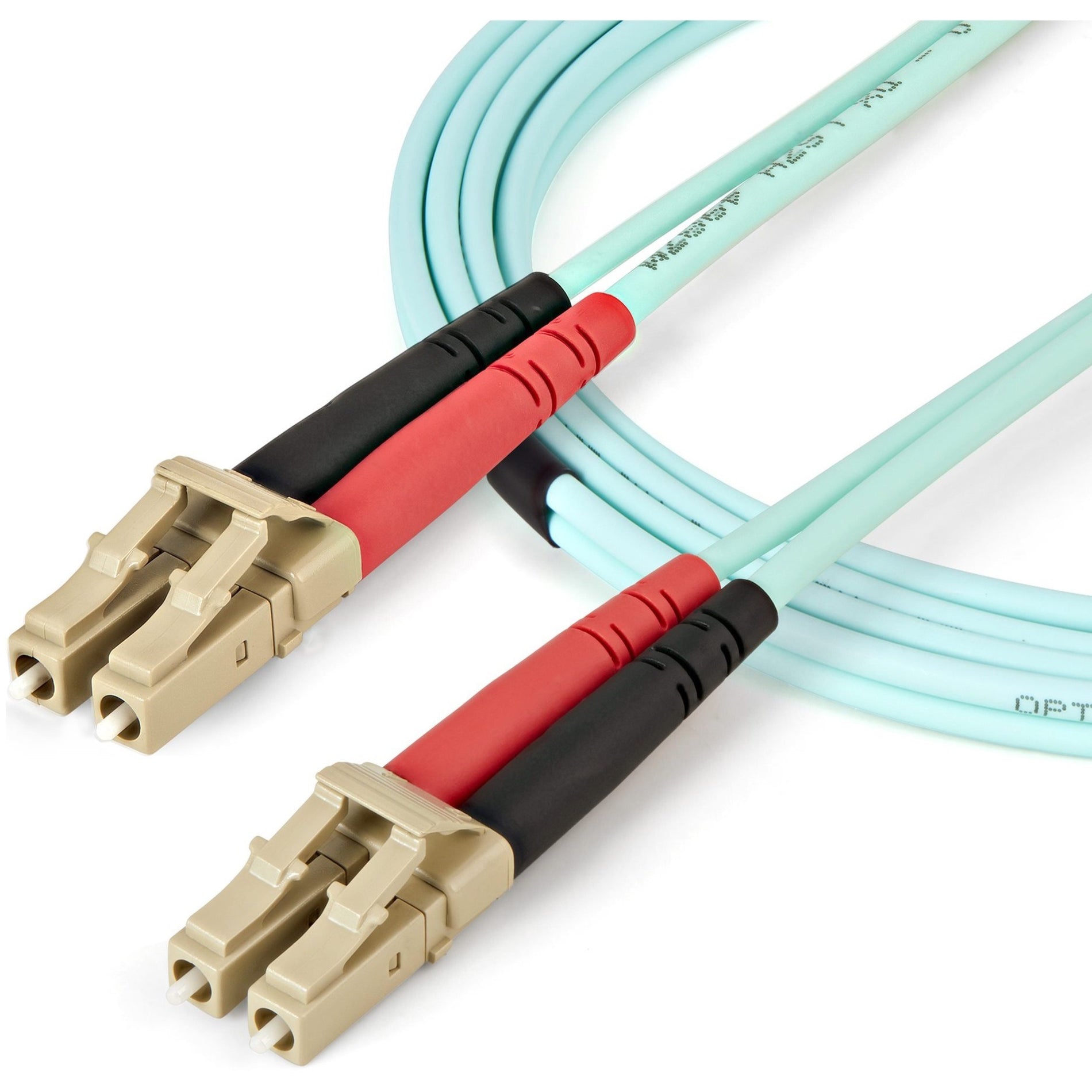 StarTech.com 450FBLCLC1 Fiber Optic Duplex Patch Network Cable, 1m / 3 ft, 100 Gb, 50/125, OM4 Fiber, LC to LC Fiber Patch Cable