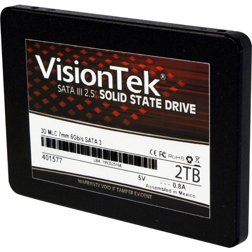 VisionTek 900982 2TB 3D MLC 7mm 2.5" SSD, High-Speed Storage Solution for Notebooks, Desktop PCs, and Gaming Consoles