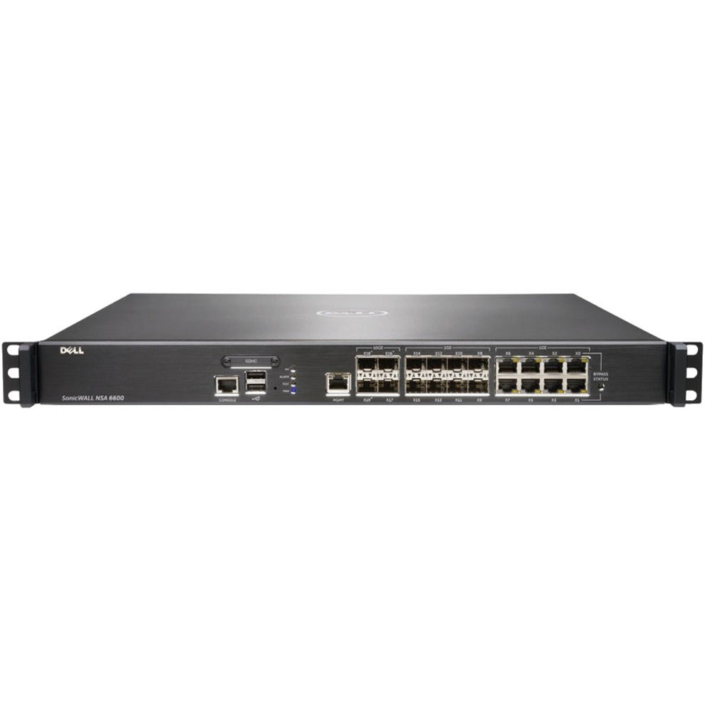 SonicWall 01-SSC-4258 NSA 6600 Network Security Appliance, 4GB Memory, 8 Ports, 2-Year Warranty
