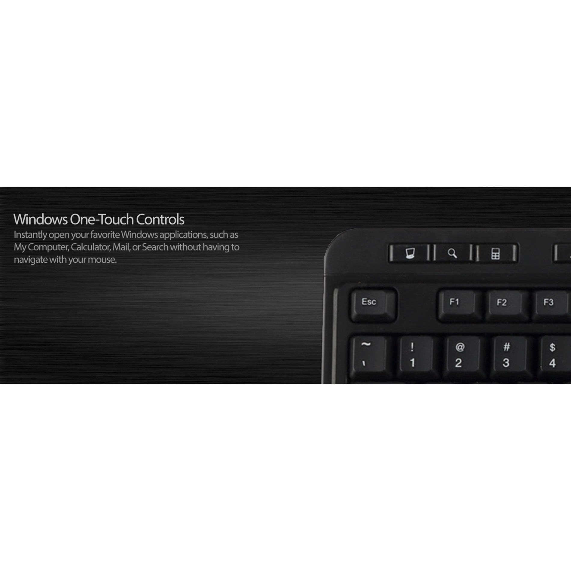 Adesso AKB-132HB Multimedia Desktop Keyboard with 3-Port USB Hub, Plug & Play, Quiet Keys