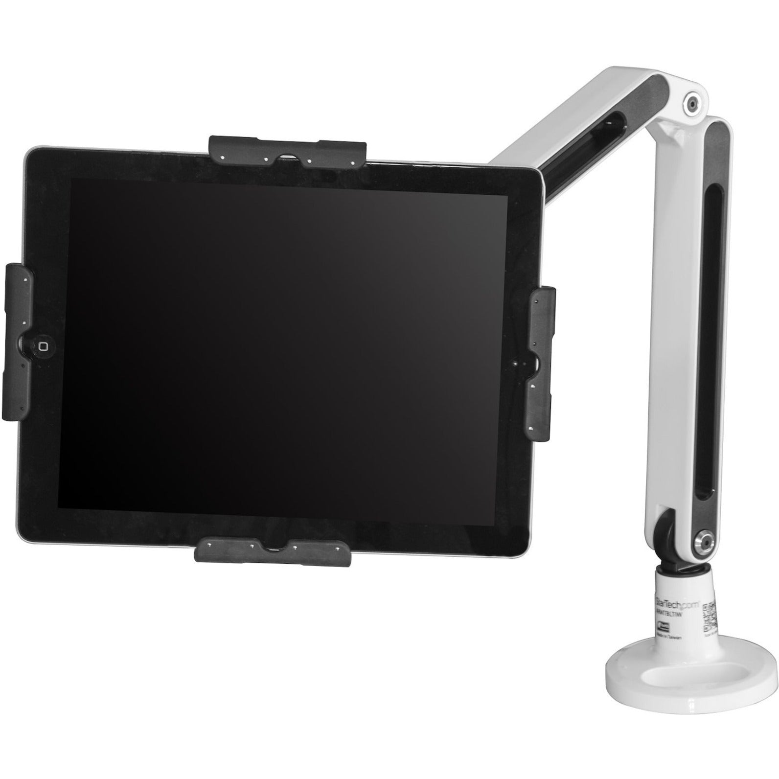 StarTech.com ARMTBLTIW Desk-Mount Tablet Arm - Articulating - For iPad or Android, Tilt, Swivel, Adjustable, White