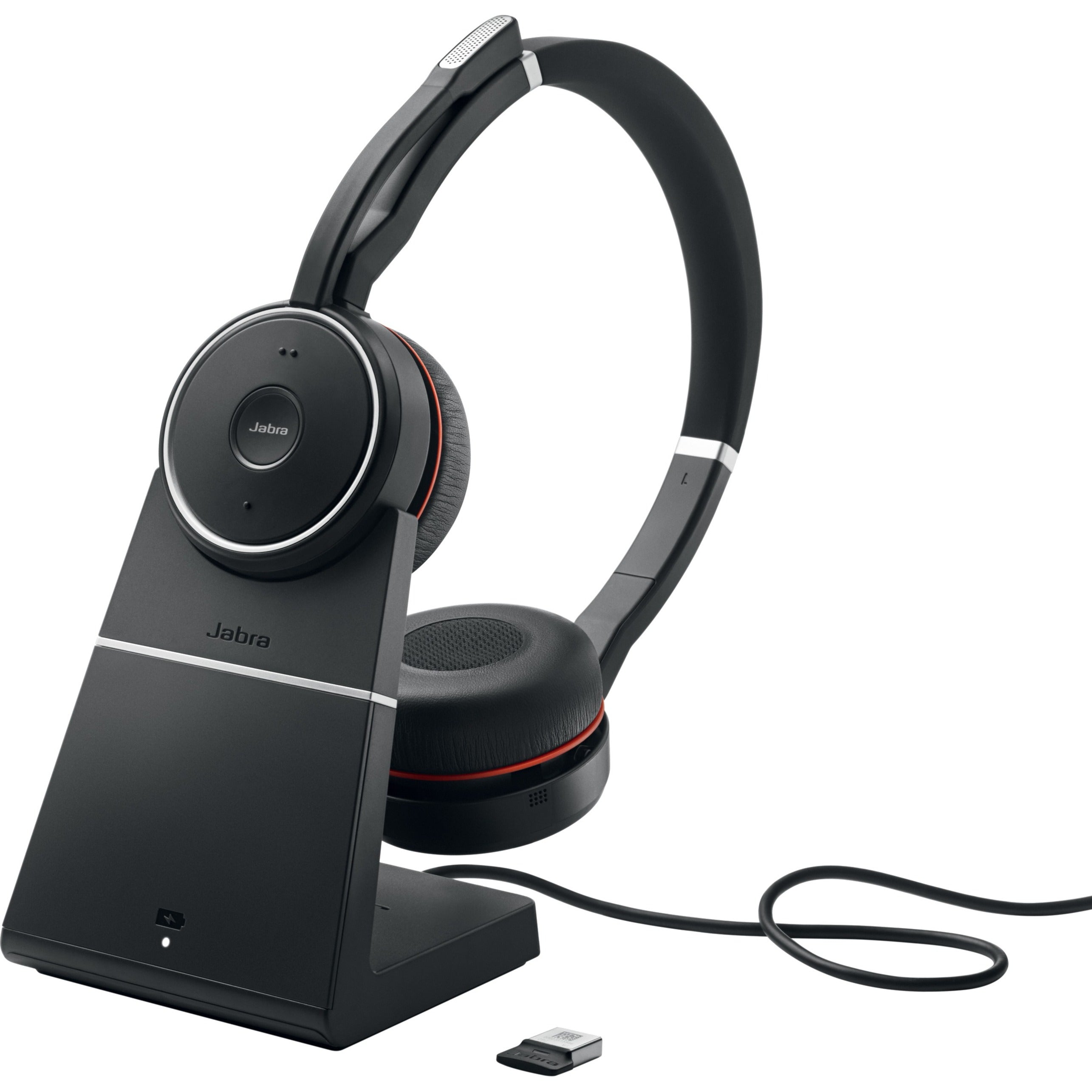 Jabra 7599-838-199 EVOLVE 75 with Charging Stand UC Stereo, Wireless Bluetooth Headset with Noise Canceling