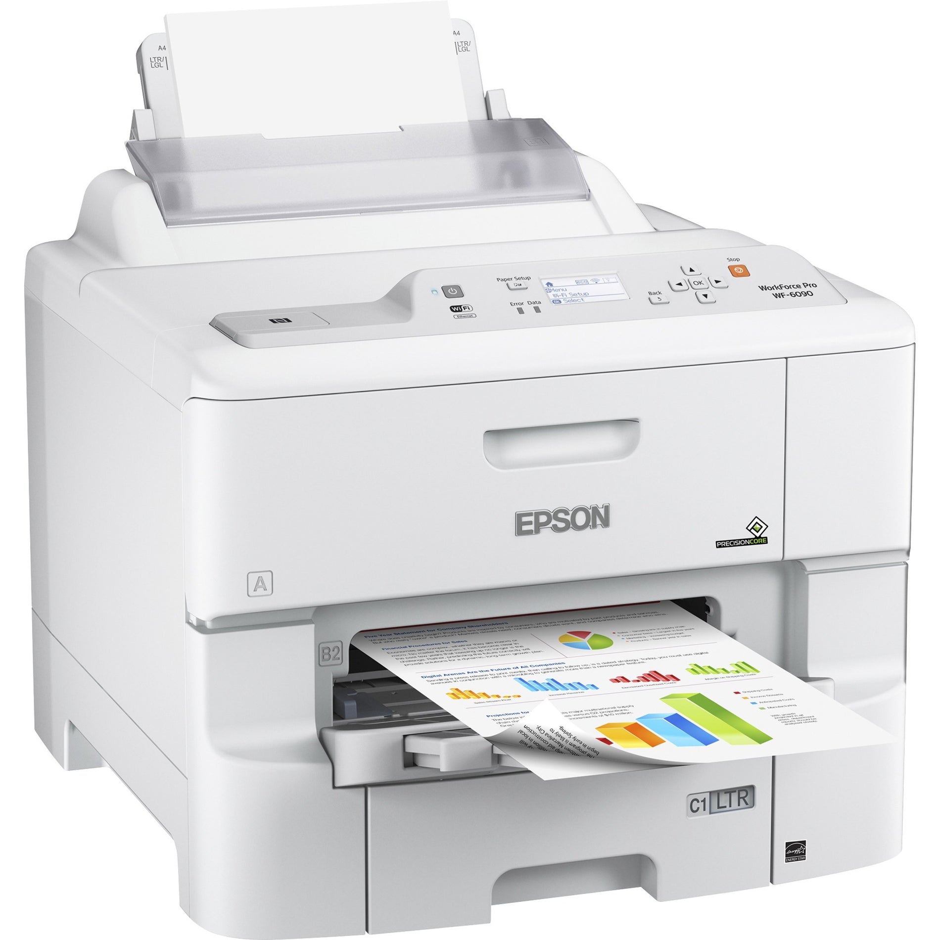 Epson C11CD47201-NA WorkForce Pro WF-6090 Printer with PCL/PostScript, Color Inkjet Printer