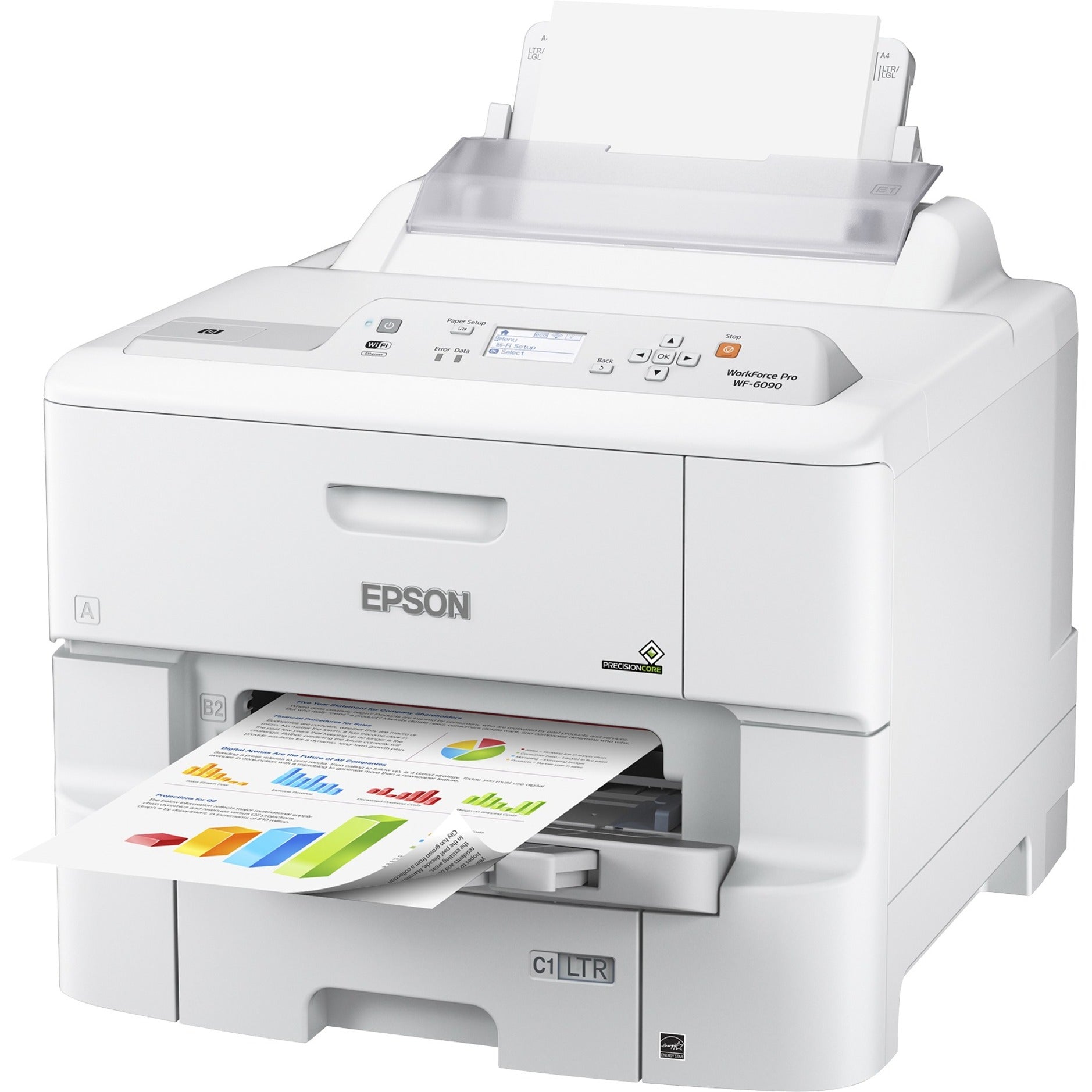 Epson C11CD47201-NA WorkForce Pro WF-6090 Printer with PCL/PostScript, Color Inkjet Printer