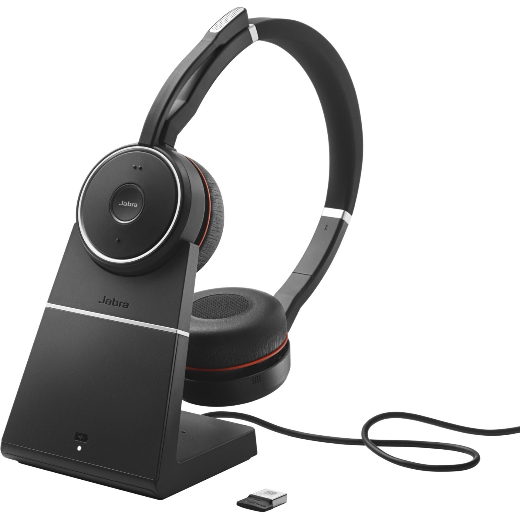 Jabra 7599-832-199 EVOLVE 75 with Charging Stand MS Stereo, Wireless Bluetooth Headset with Noise Canceling