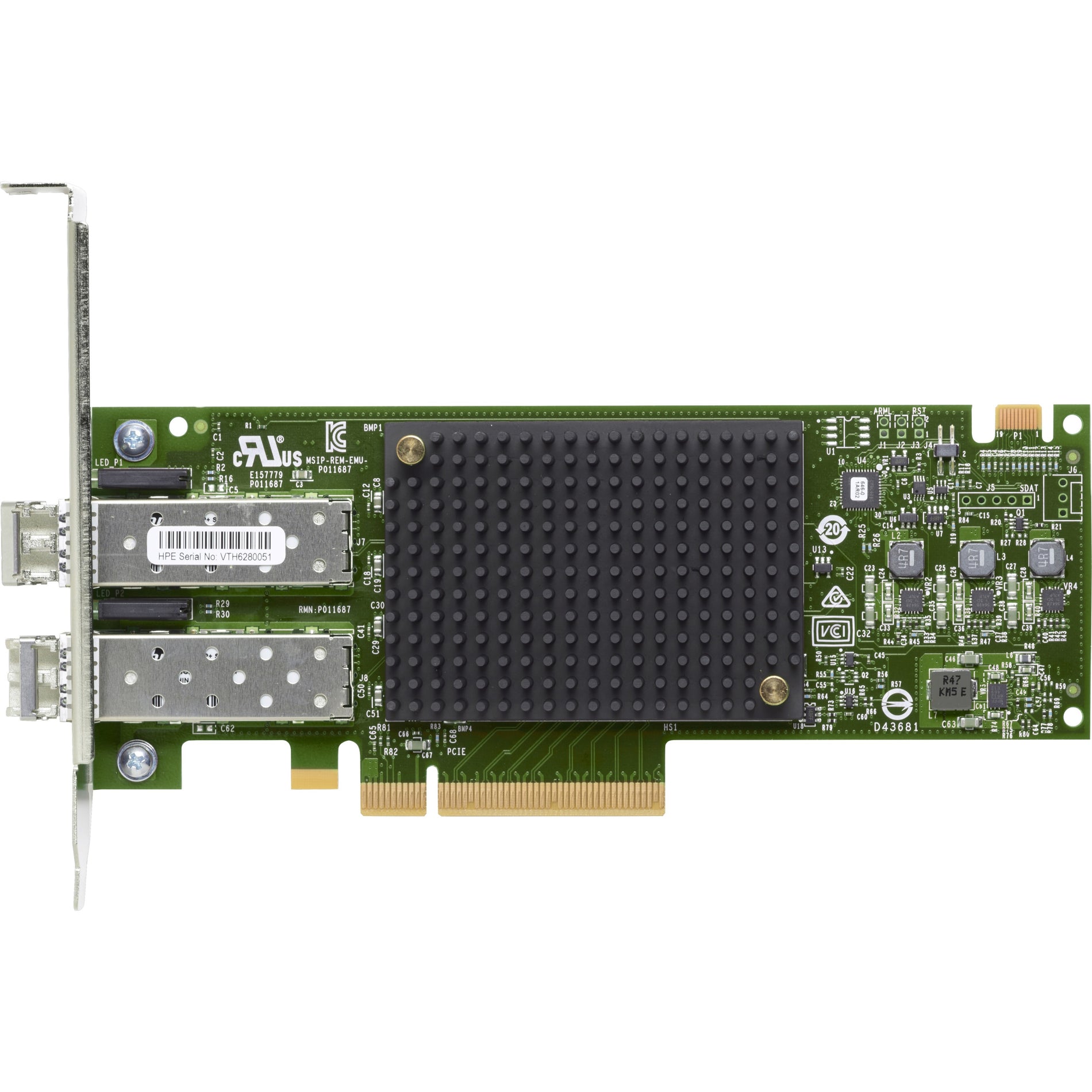 HPE Q0L12A StoreFabric SN1600E 32Gb Dual Port FC HBA, 2 x 32 Gbps SFP+ Transceiver, Low-profile Bracket