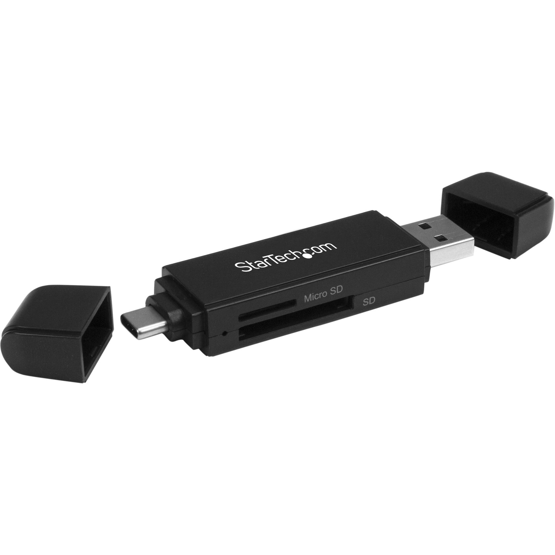 StarTech.com SDMSDRWU3AC Flash Reader USB 3.0 (5Gbps), USB-C and USB-A, SD and microSD Card Reader