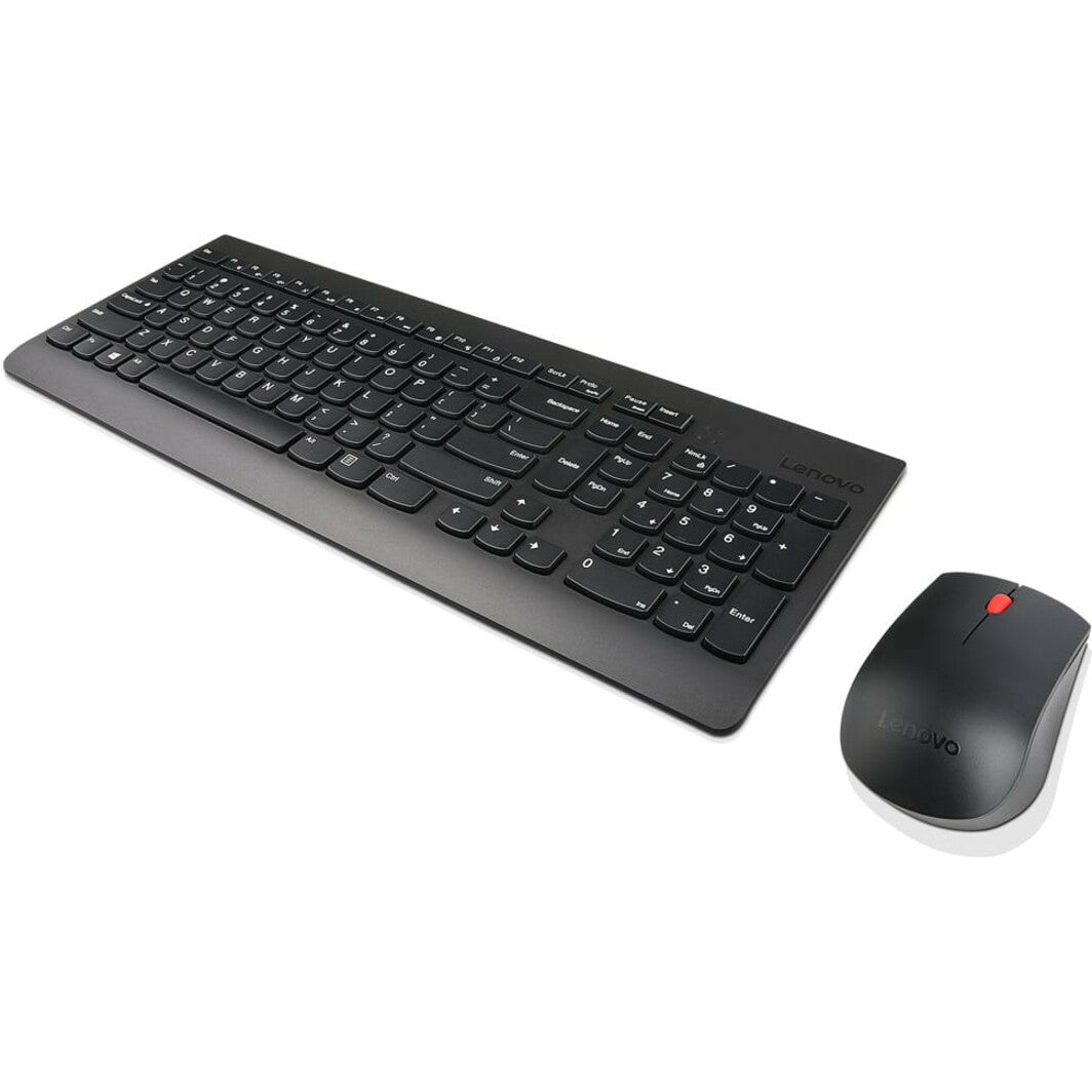 Lenovo GX30N81775 Wireless Keyboard Mouse Combo, Ergonomic Fit, RF Wireless Technology