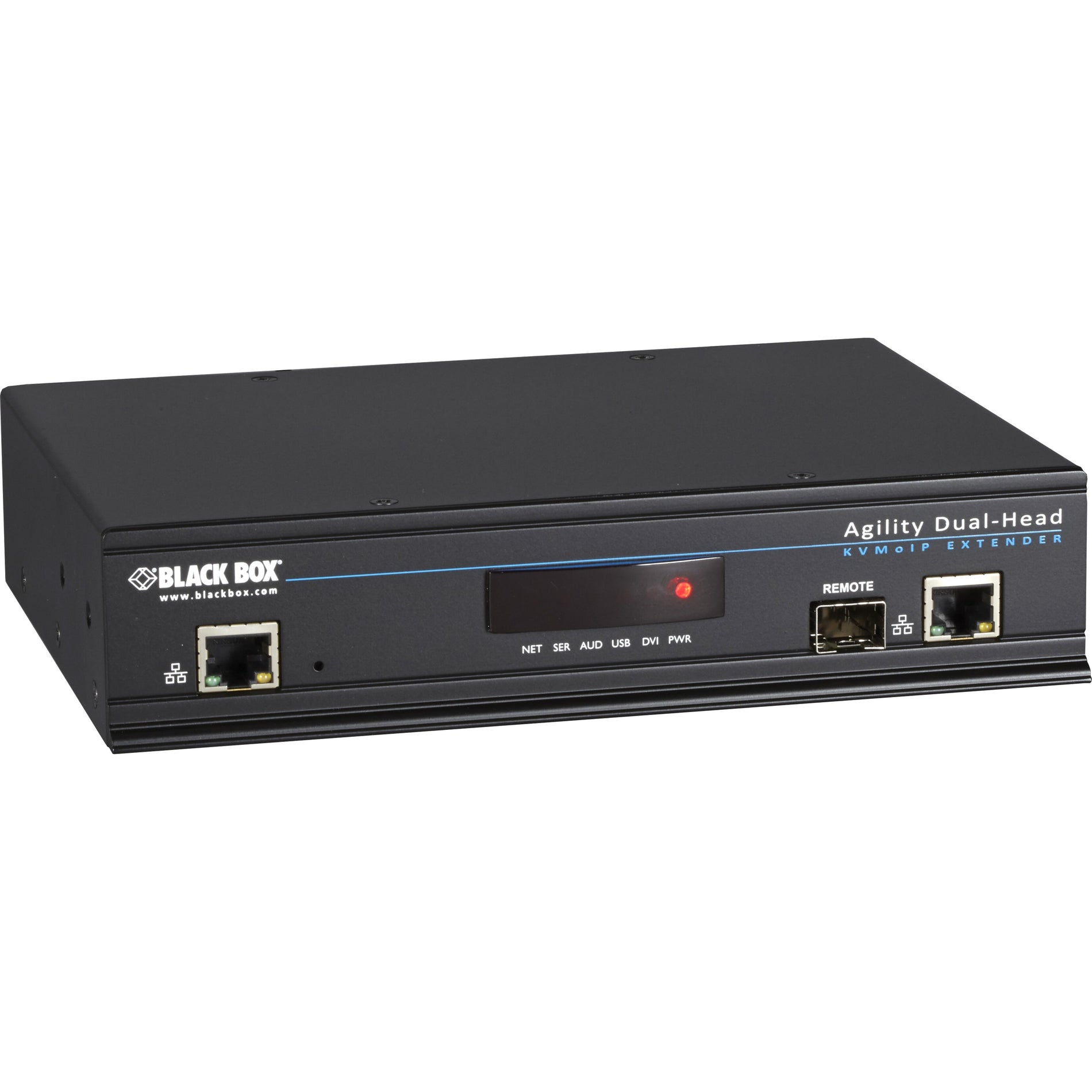 Black Box ACR1020A-R Agility KVM-Over-IP Matrix, Dual-Head DVI-D, USB 2.0, KVM Receiver, Full HD, 1920 x 1080