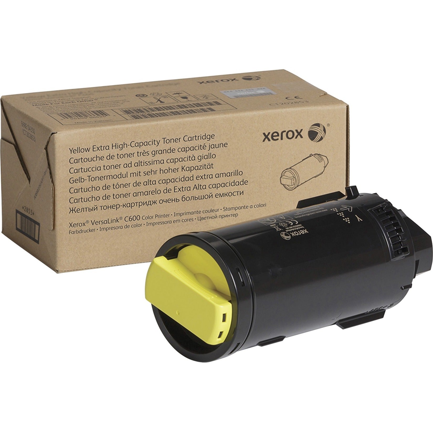 Xerox 106R04008 Toner Cartridge, Extra High Yield, Yellow, 16800 Pages