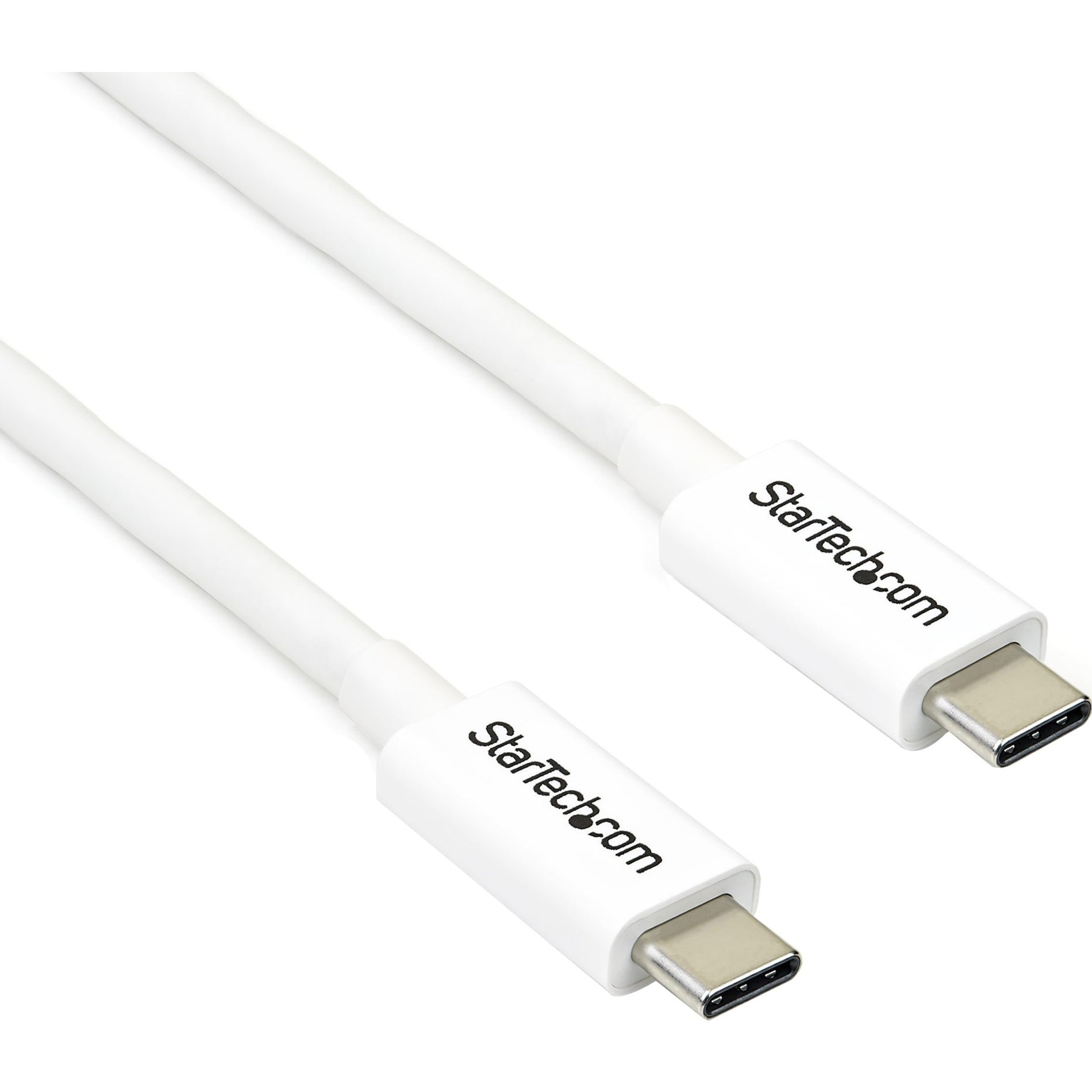 StarTech.com TBLT3MM2MW 2m Thunderbolt 3 Cable - 20Gbps, White, Thunderbolt / USB-C / DisplayPort Compatible