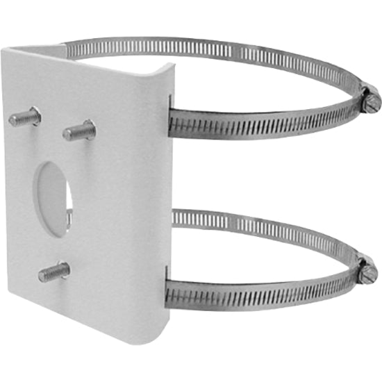 Pelco PA101 Pole Mount Adapter, Gray - Powder Coated, 3" to 8" Pole Diameter