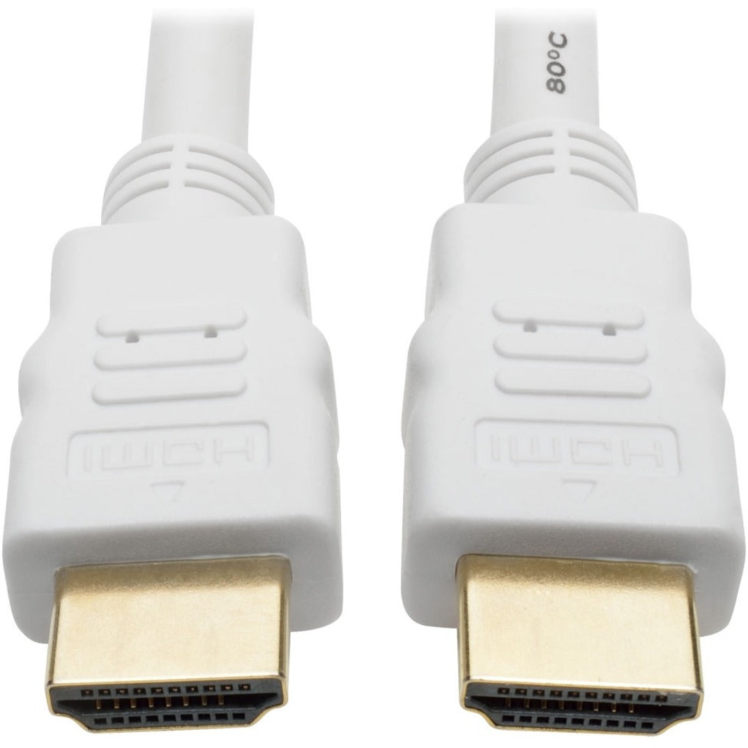 Tripp Lite P568-025-WH High-Speed HDMI Cable with Digital Video and Audio, HD 1080p (M/M), White, 25 ft, Corrosion Resistant, EMI/RF Protection, Flexible, Strain Relief
