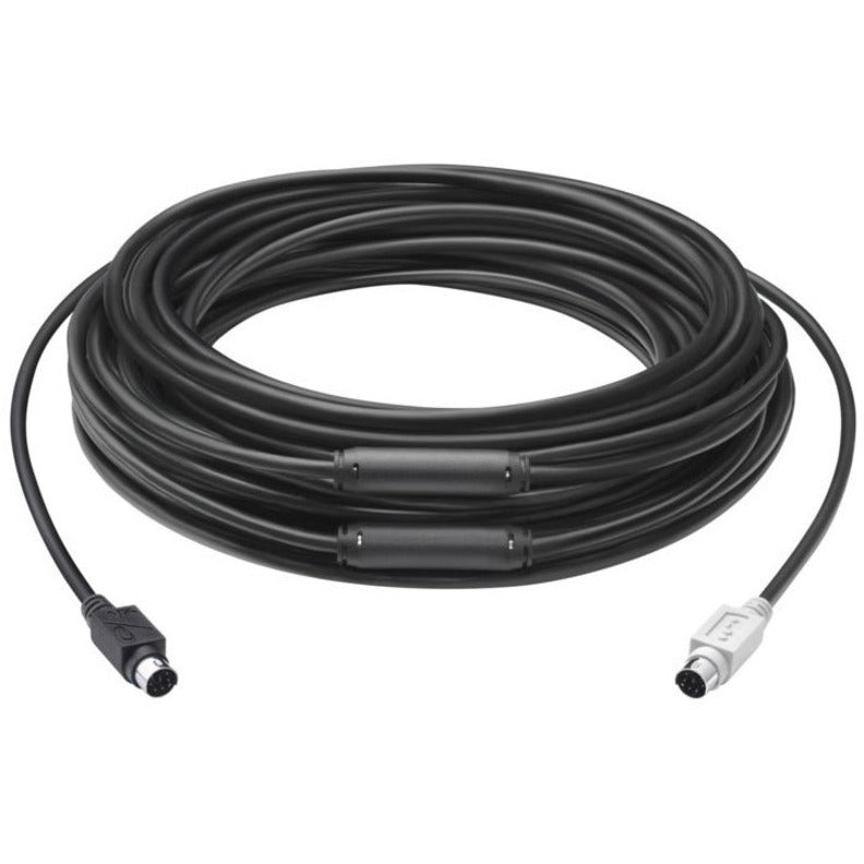 Logitech 939-001490 Group 15M Extended Cable, 49.21 ft Data Transfer Cable, Repeater